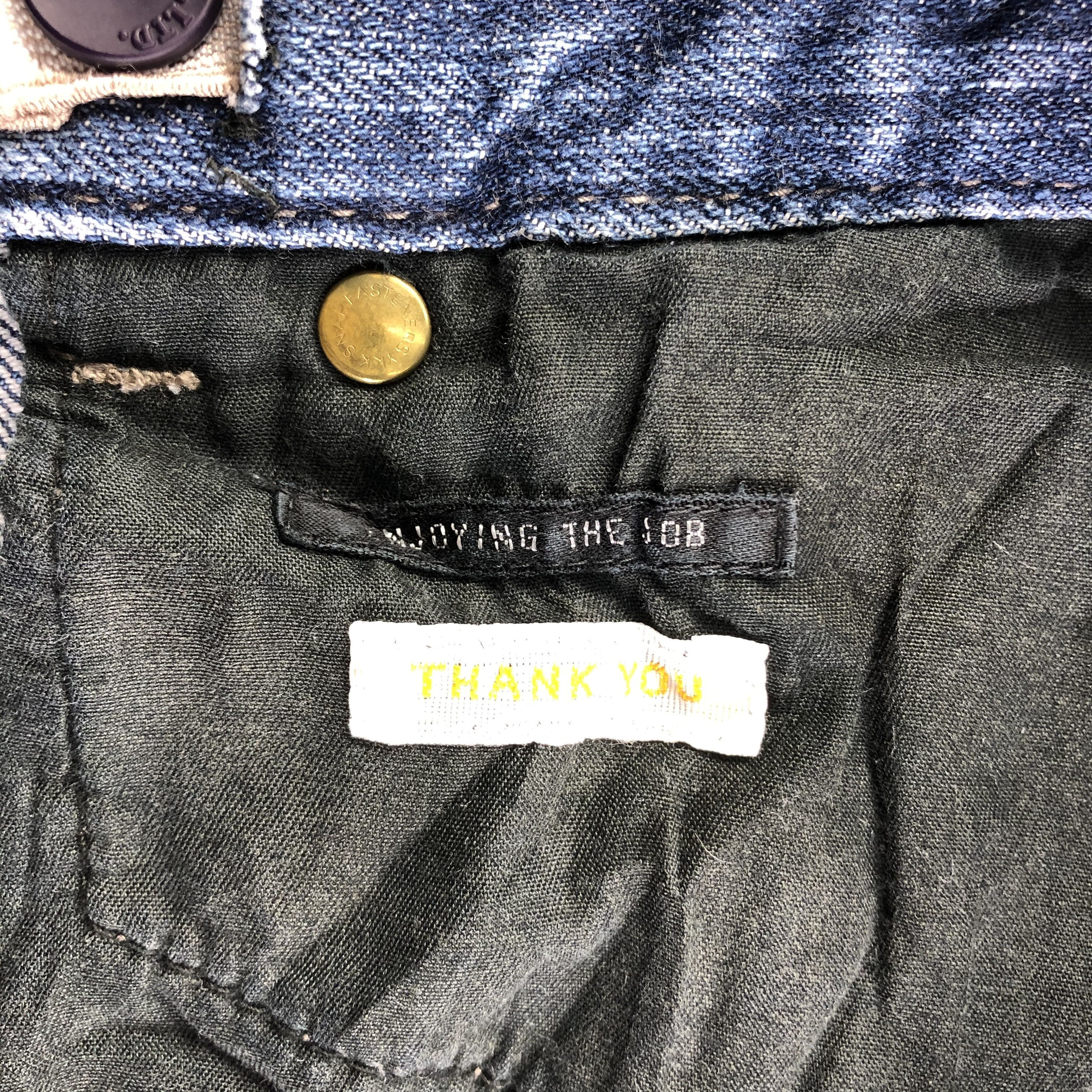 Japanese Brand Fith Jeans Pathwork Distressed Denim KJ1724 Size 29" - 8 Thumbnail