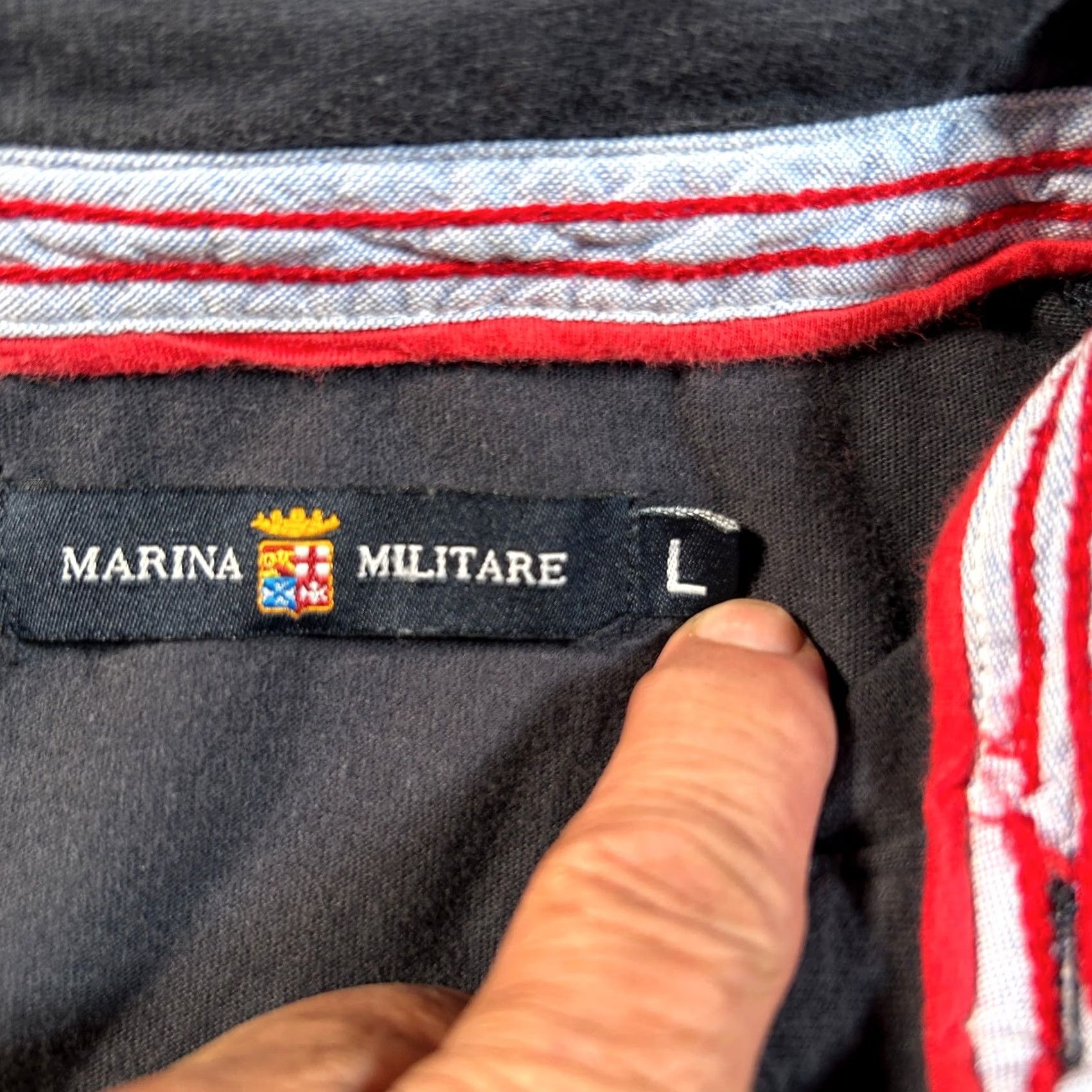 Vintage Marina Militare Polo Shirt Mens Large Long Sleeve Crest Logo Blue Italy Preppy Size US L / EU 52-54 / 3 - 4 Thumbnail