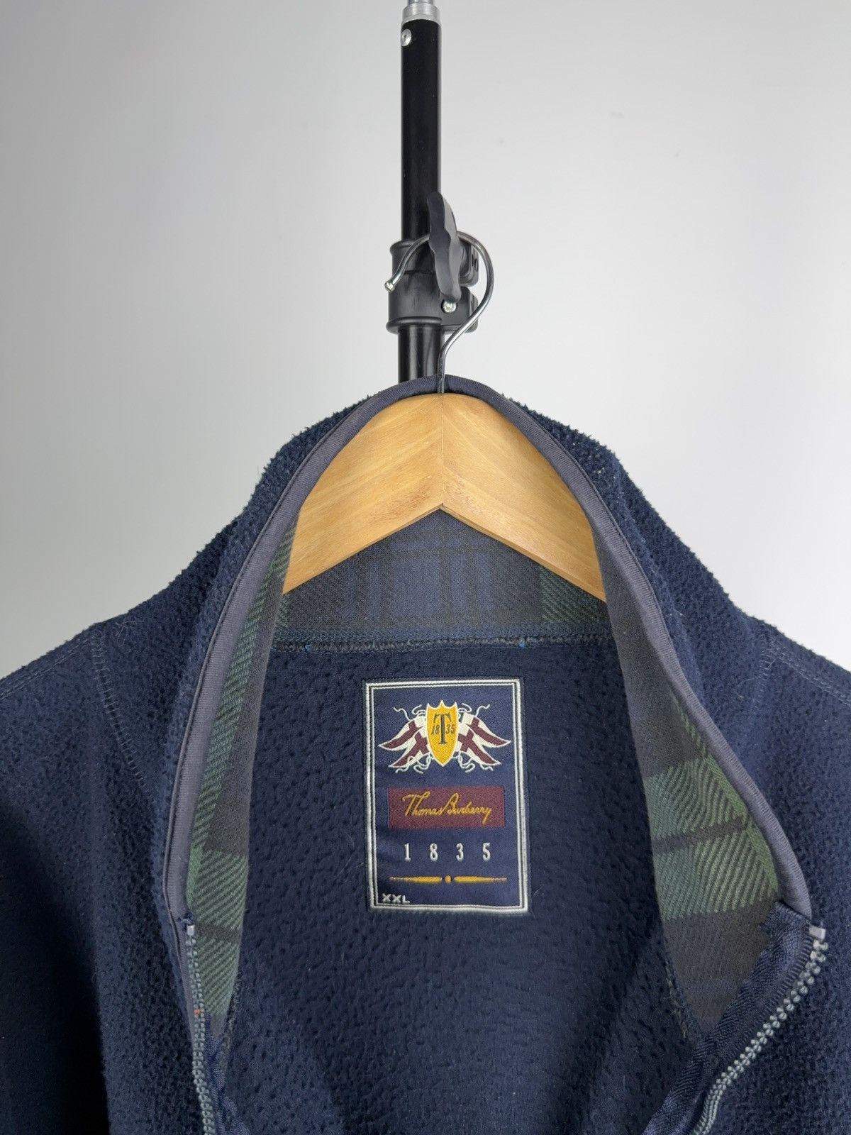Burberry × Vintage Vintage Thomas Burberry Fleece Pullover 1/2 Zip Size US XXL / EU 58 / 5 - 9 Thumbnail