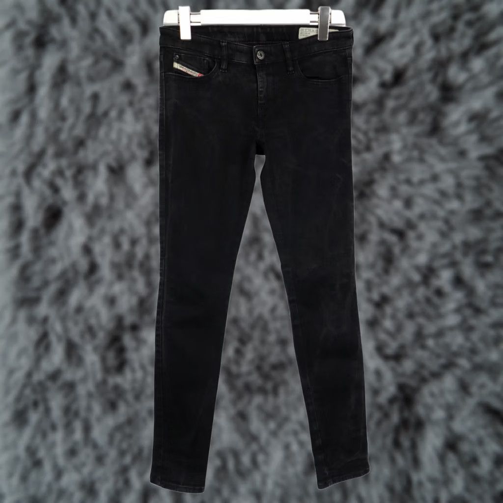 Diesel DIESEL Jeans Women's W31/L32 Skinzee-Low Super Slim-Skinny Low Waist 0813E Black Size 24" / US 00 / IT 34 - 1 Thumbnail