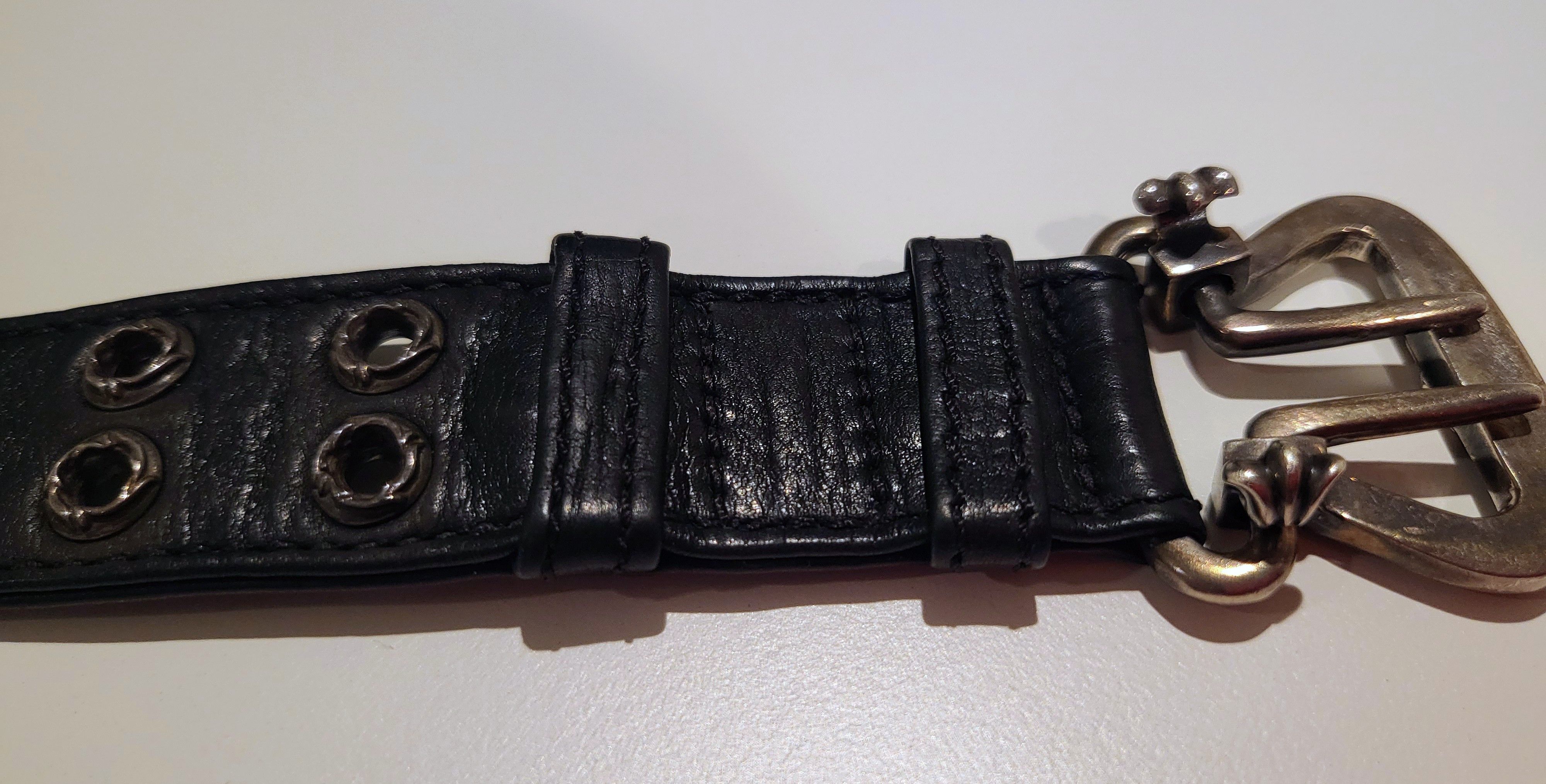 Chrome Hearts Chrome Hearts Leather Sterling Grommet Bracelet 2003 Size ONE SIZE - 10 Thumbnail