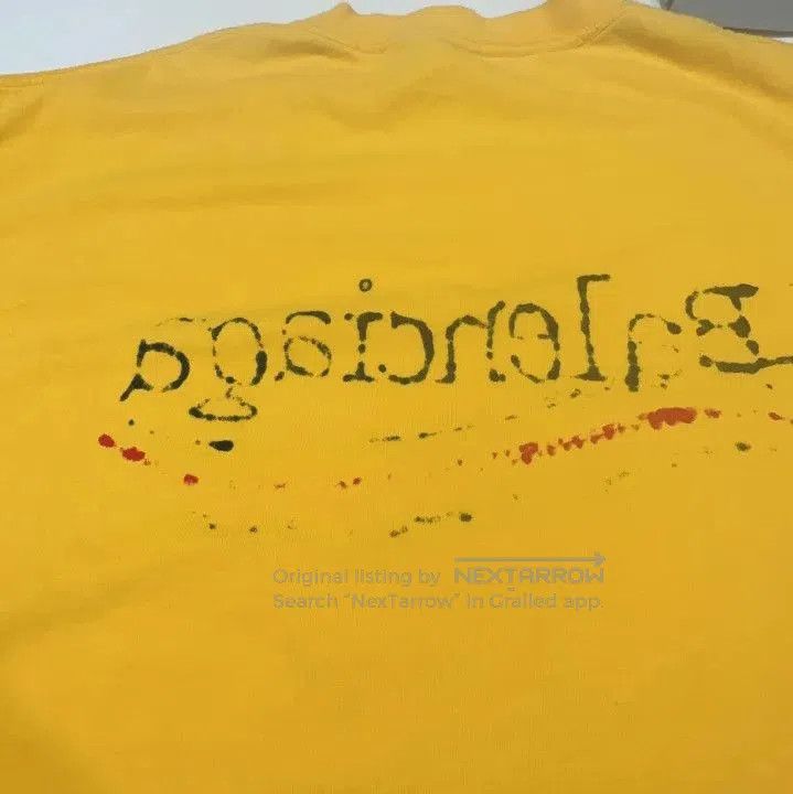 Balenciaga Balenciaga Yellow Logo Print Short Sleeve T. Size US S / EU 44-46 / 1 - 7 Thumbnail