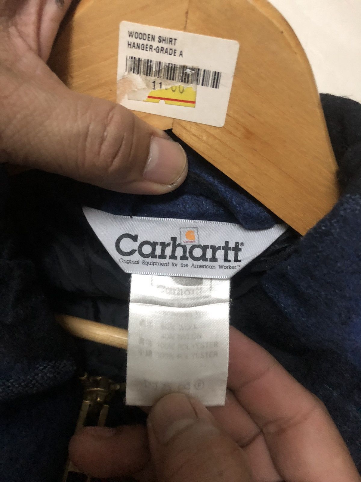 Carhartt Carhatt wool jacket wool BLU check 05055 842 Size US XL / EU 56 / 4 - 3 Thumbnail