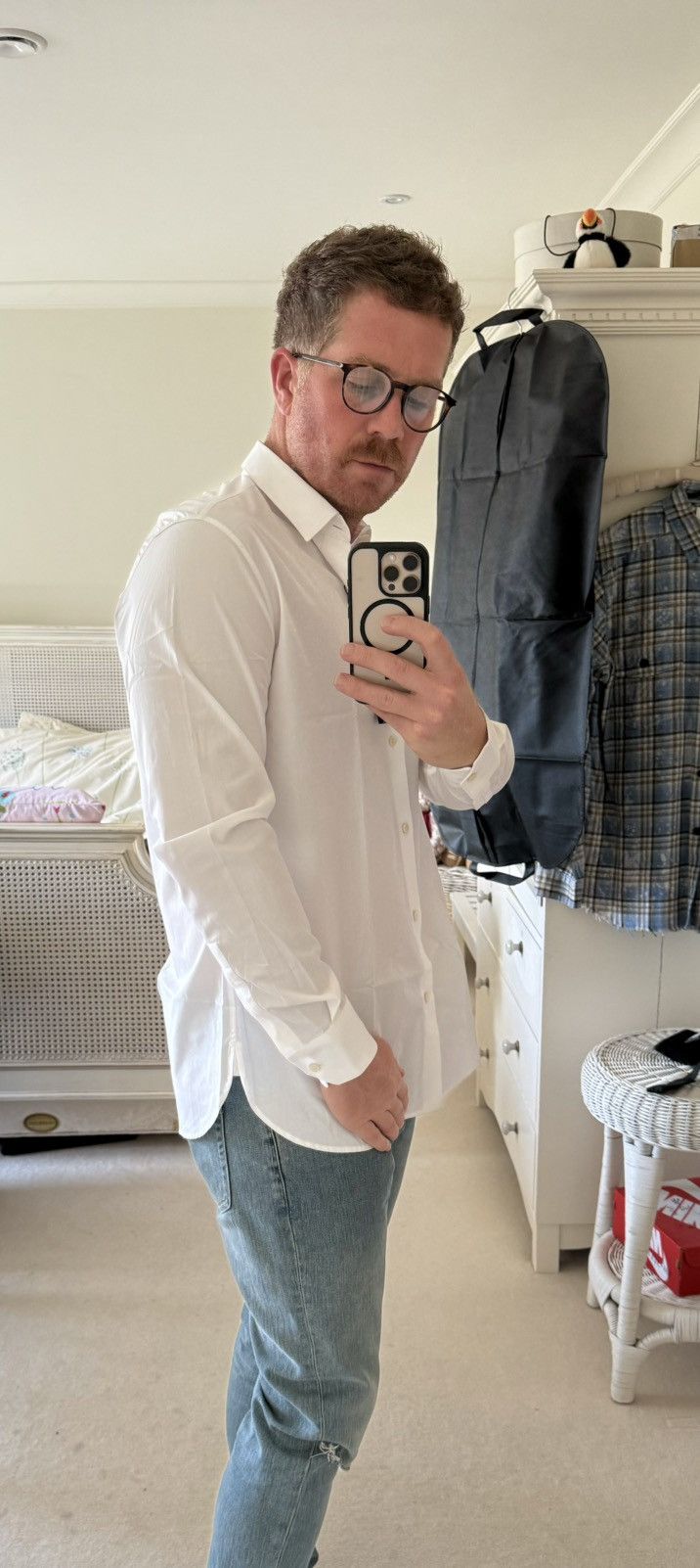 Saint Laurent Paris $760 SS23 BNWT Saint Laurent white shirt Sz 40 cotton poplin Size 40R - 6 Thumbnail