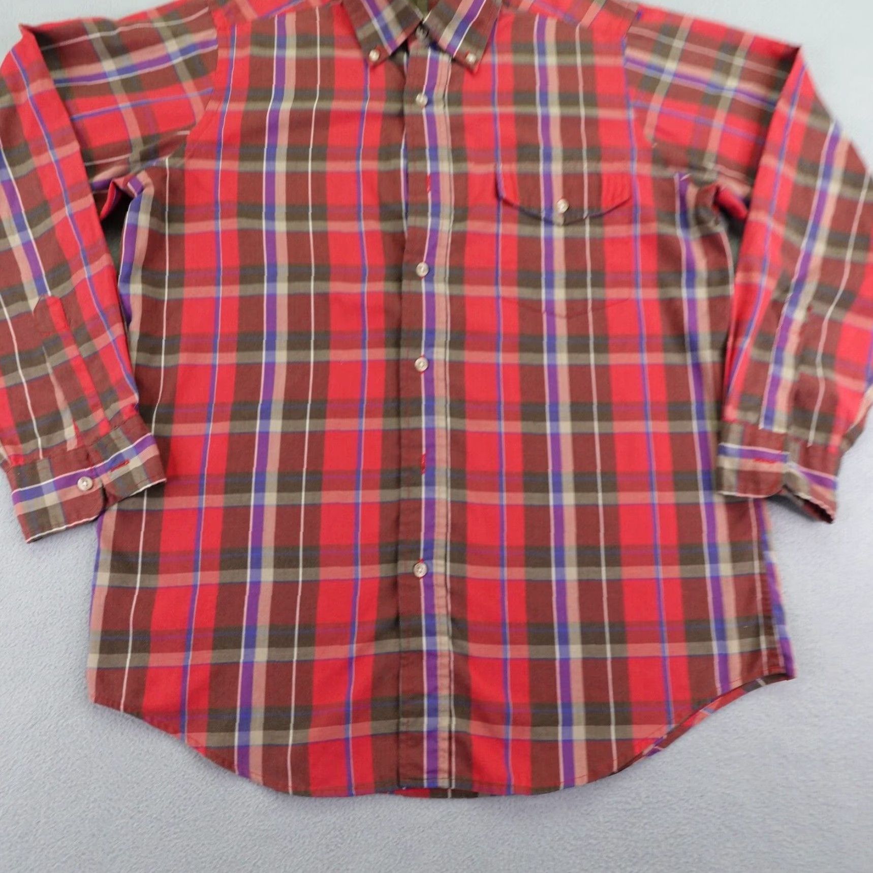 Vintage VINTAGE Woolrich Shirt Mens M Red Plaid Button-Up 90s Outdoor Casual Workwear Size US M / EU 48-50 / 2 - 5 Thumbnail