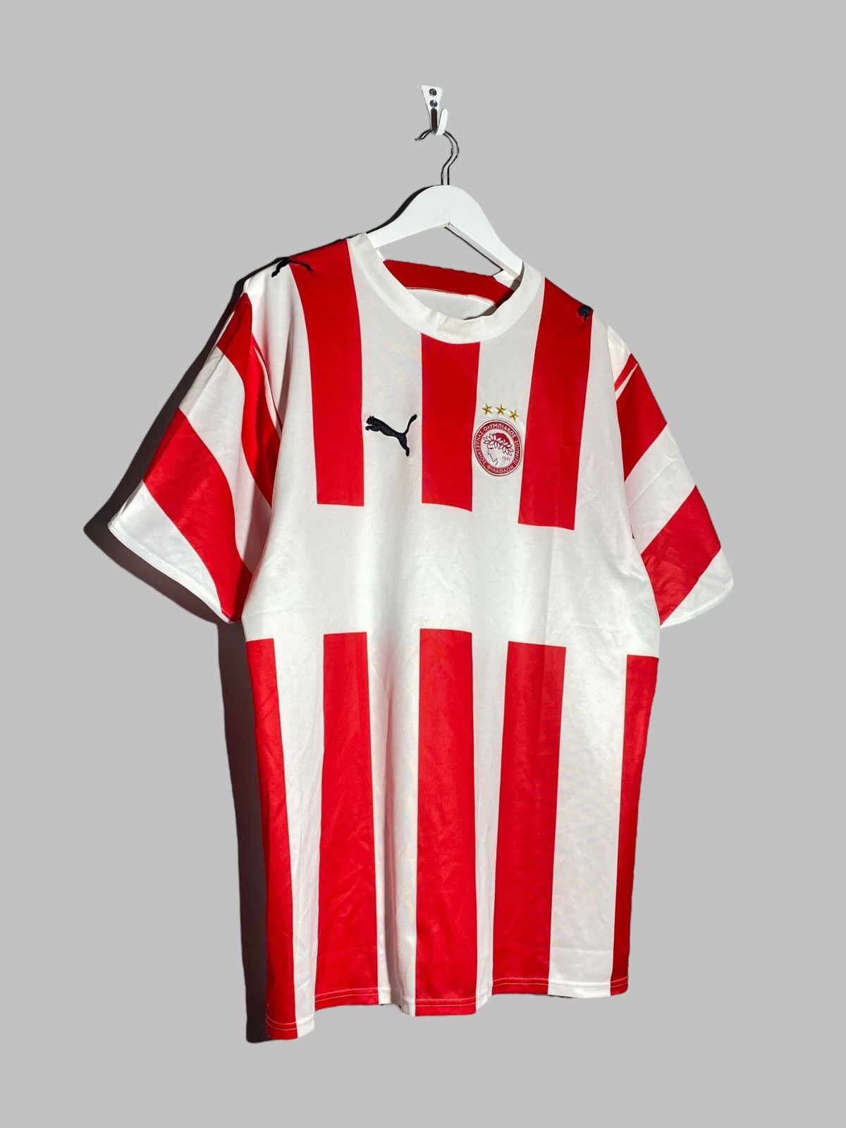 Puma Olympiacos 2010s Puma Home Jersey Red & White Greek Shirt Size US XL / EU 56 / 4 - 2 Thumbnail