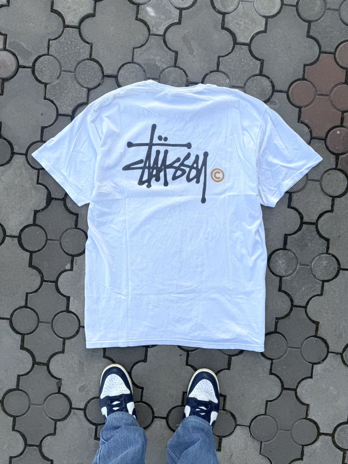 Stussy × Vintage Vintage Stussy Big Logo Tee Shirt Size US XL / EU 56 / 4 - 1 Thumbnail