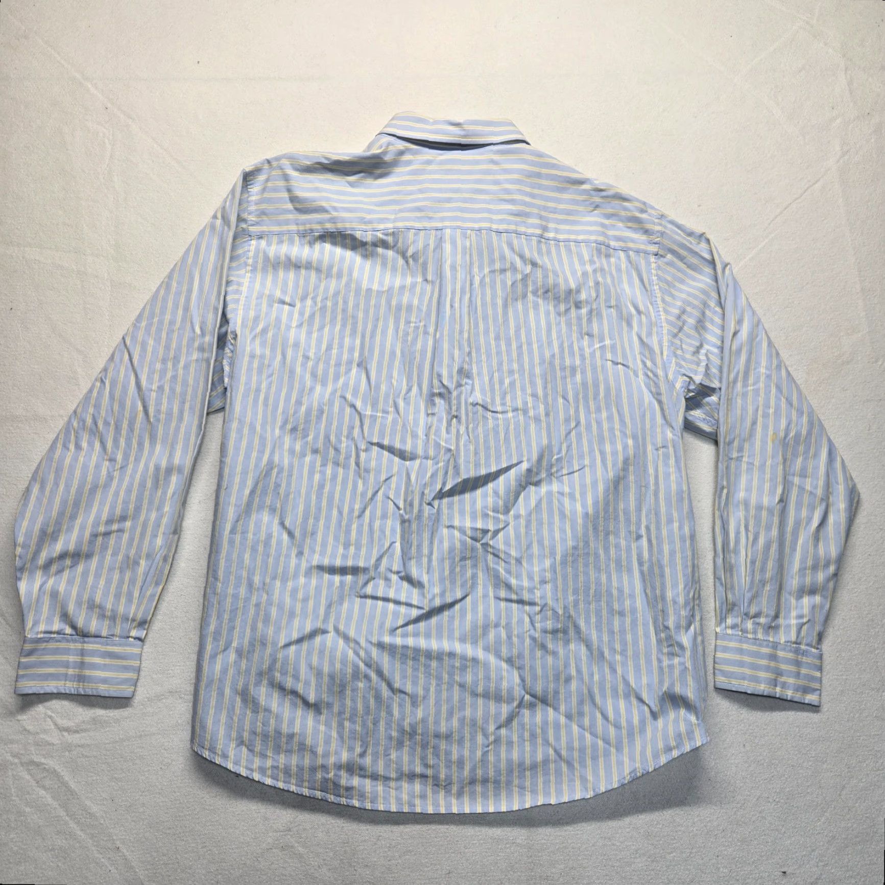 George George Shirt Blue Striped Long Sleeve Button Up 100% Cotton Casual Adult Men 2XL Size US XXL / EU 58 / 5 - 7 Thumbnail