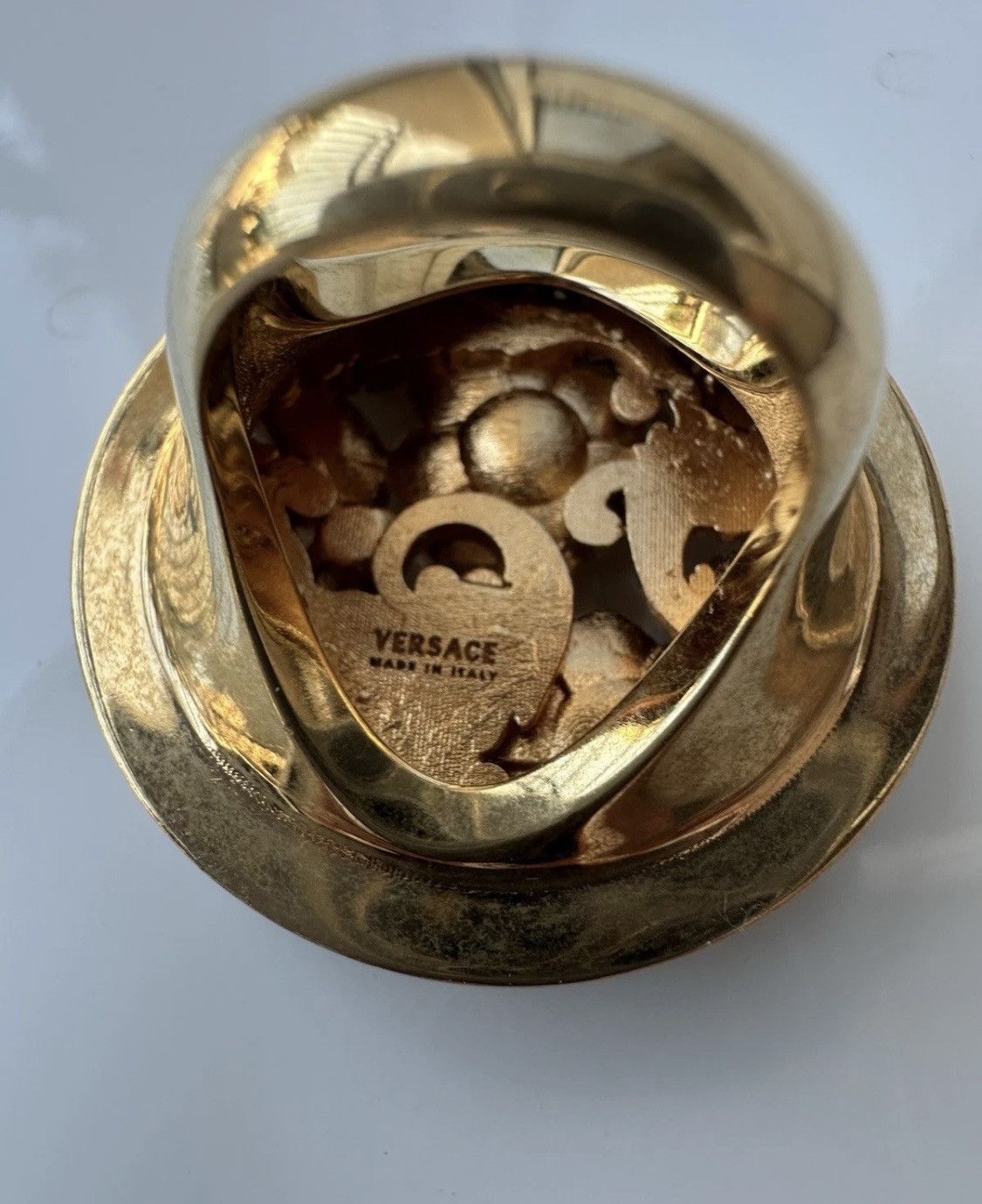 Versace Versace Ring Crystals Flowers Gold Medusa! Size ONE SIZE - 5 Thumbnail