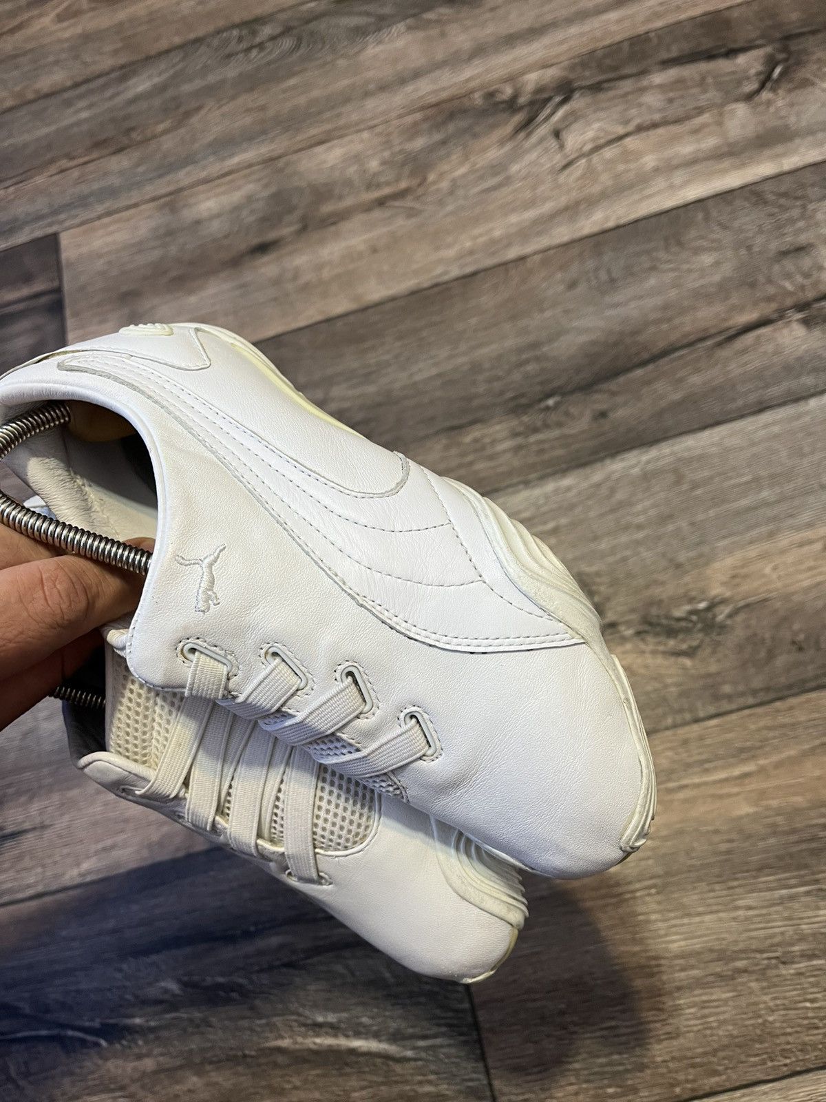 Puma × Vintage Vintage Puma Mostro Speed Cat Y2K White Leather Sneakers Size US 6.5 / IT 36.5 - 7 Thumbnail