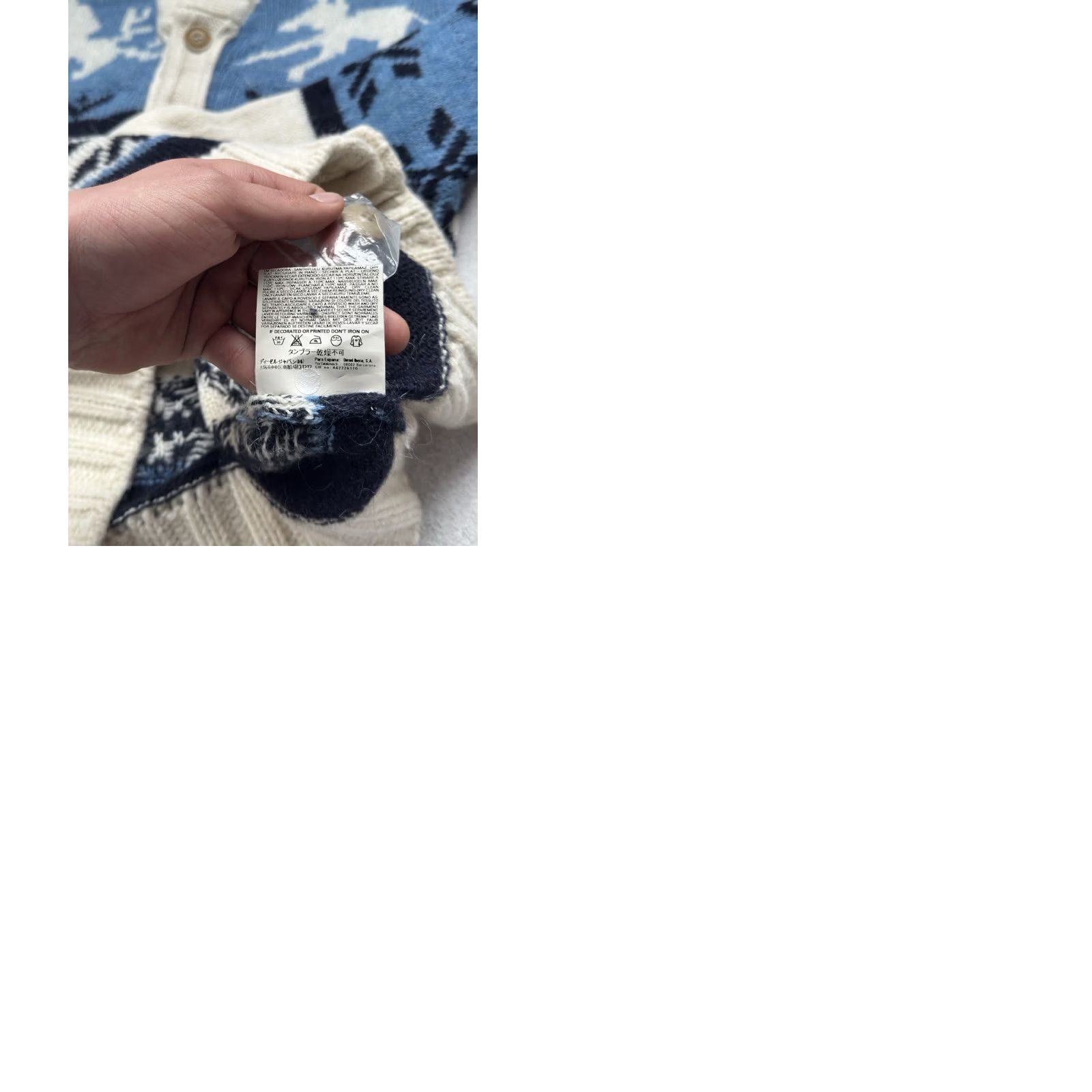 Diesel VINTAGE Diesel Cardigan Men Pattern With Deer Sweater Mohair Wool Size M Size US M / EU 48-50 / 2 - 9 Thumbnail