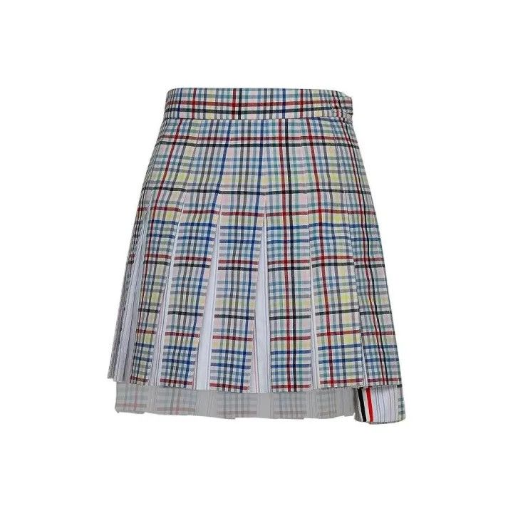 Thom Browne Thom Browne Plaid Pleated Mini Skirt 0079 Size 30" / US 8 / IT 44 - 1 Thumbnail