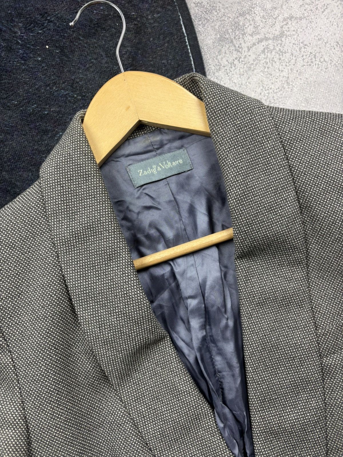 Zadig & Voltaire ZADIG&VOLTAIRE Vintage Viscose Blazer XS Woman Grey Luxury Size XS / US 0-2 / IT 36-38 - 4 Thumbnail