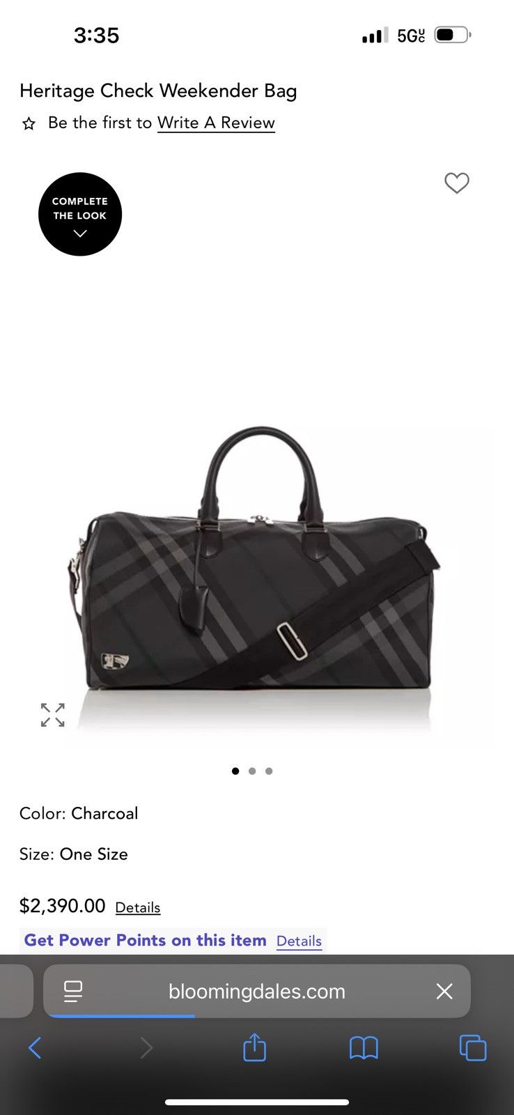 Burberry Burberry Heritage Check Weekender Bag Size ONE SIZE - 5 Thumbnail
