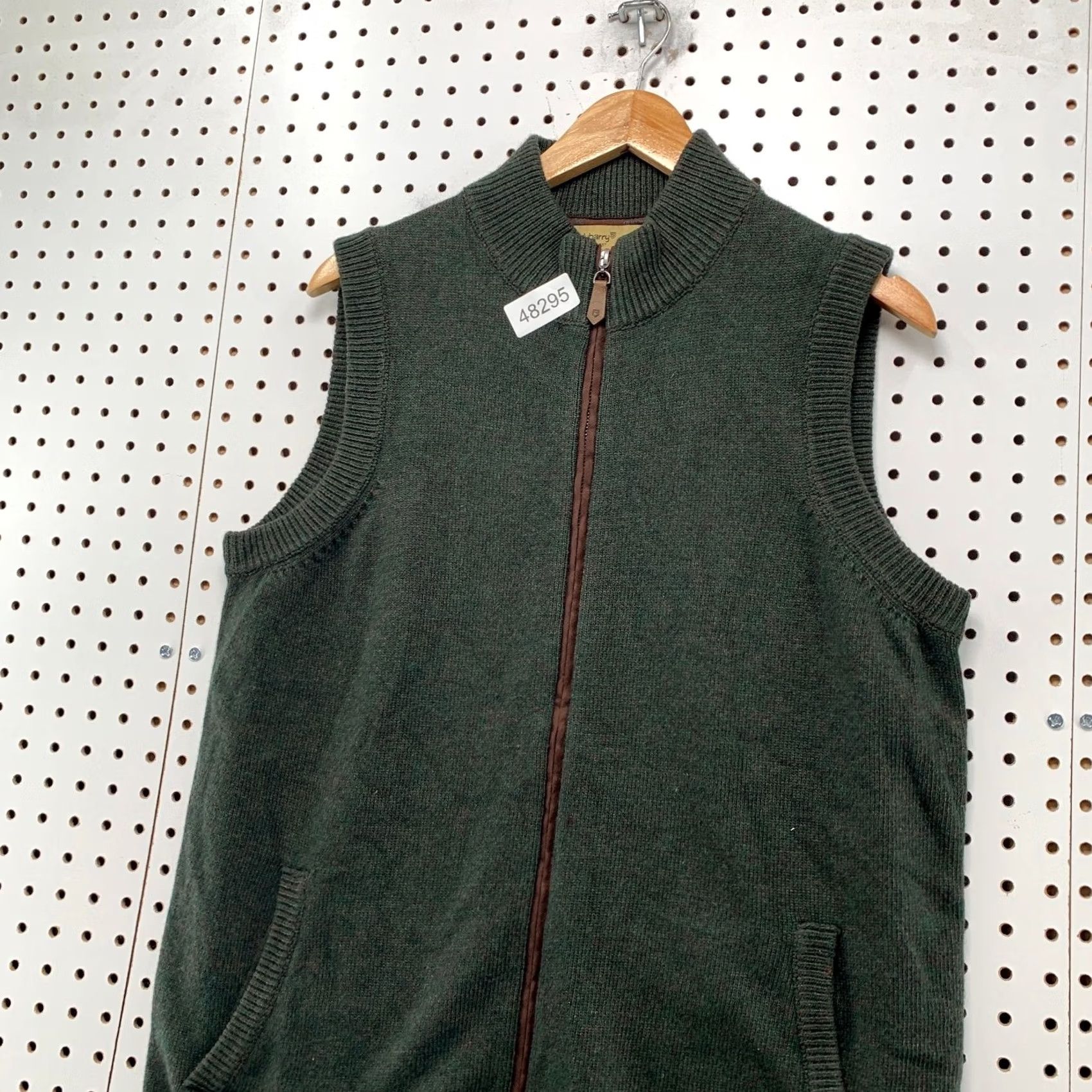 Vintage Dubarry Wool Sweater Vest Mens XL Green Sleeveless Mock Neck Preppy Business Shirt/Top Vest Size US XL / EU 56 / 4 - 6 Thumbnail