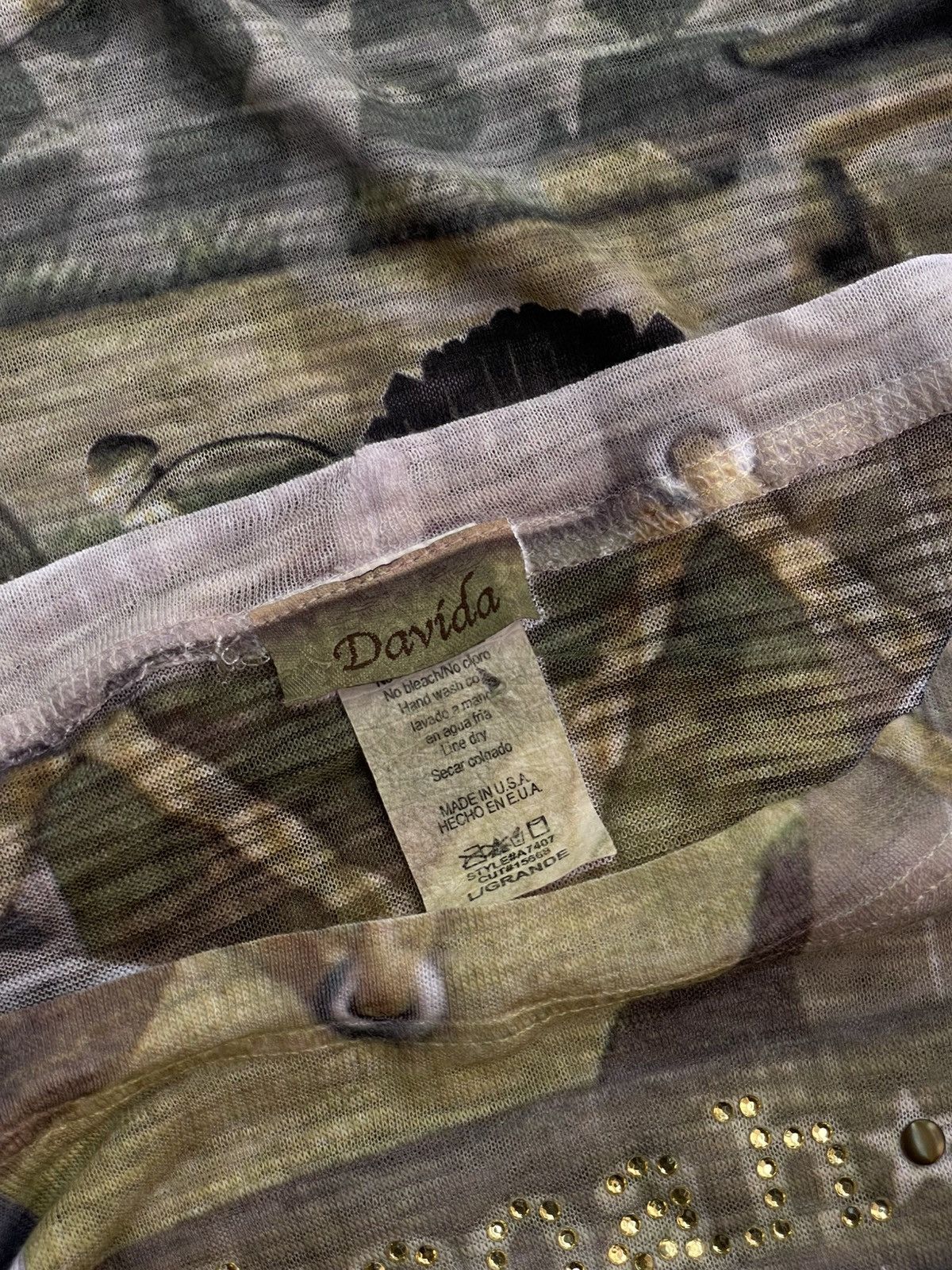 Le Grande Bleu (L.G.B.) Davida | Archive Y2K Army Made in USA Top Size M / US 6-8 / IT 42-44 - 8 Thumbnail
