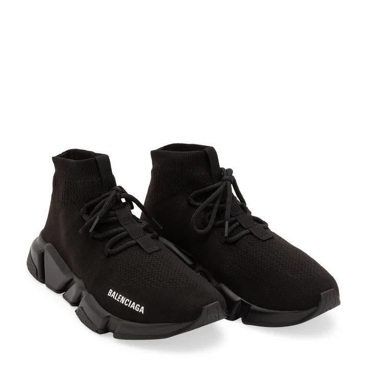 Balenciaga o1la1rc1a0226 Speed Lace-Up Recycled Knit Sneakers In Black Size US 11 / EU 44 - 2 Thumbnail