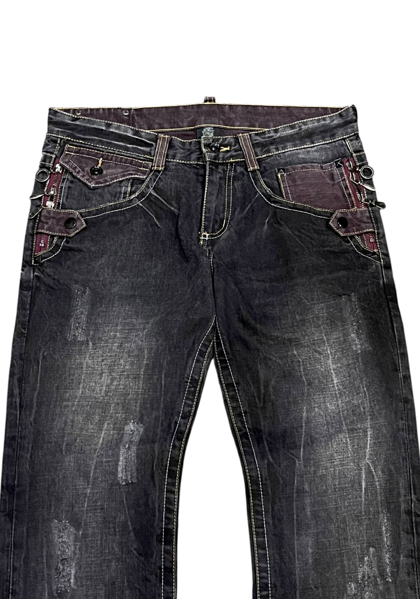 semanticdesign Semantic Design Japan Multi-Head Zipper Clawmark Flare Denim Size US 30 / EU 46 - 10 Thumbnail
