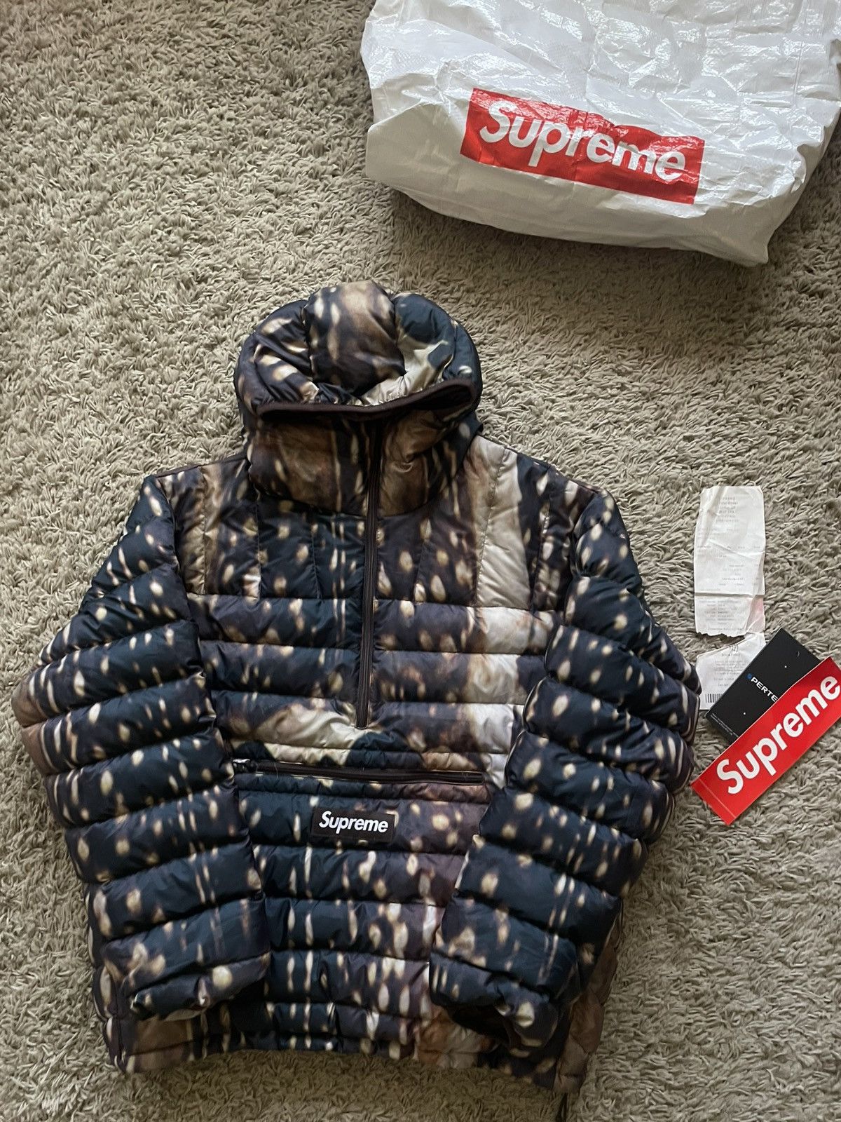Supreme Supreme Hooded Down Jacket Receipt | Grailed