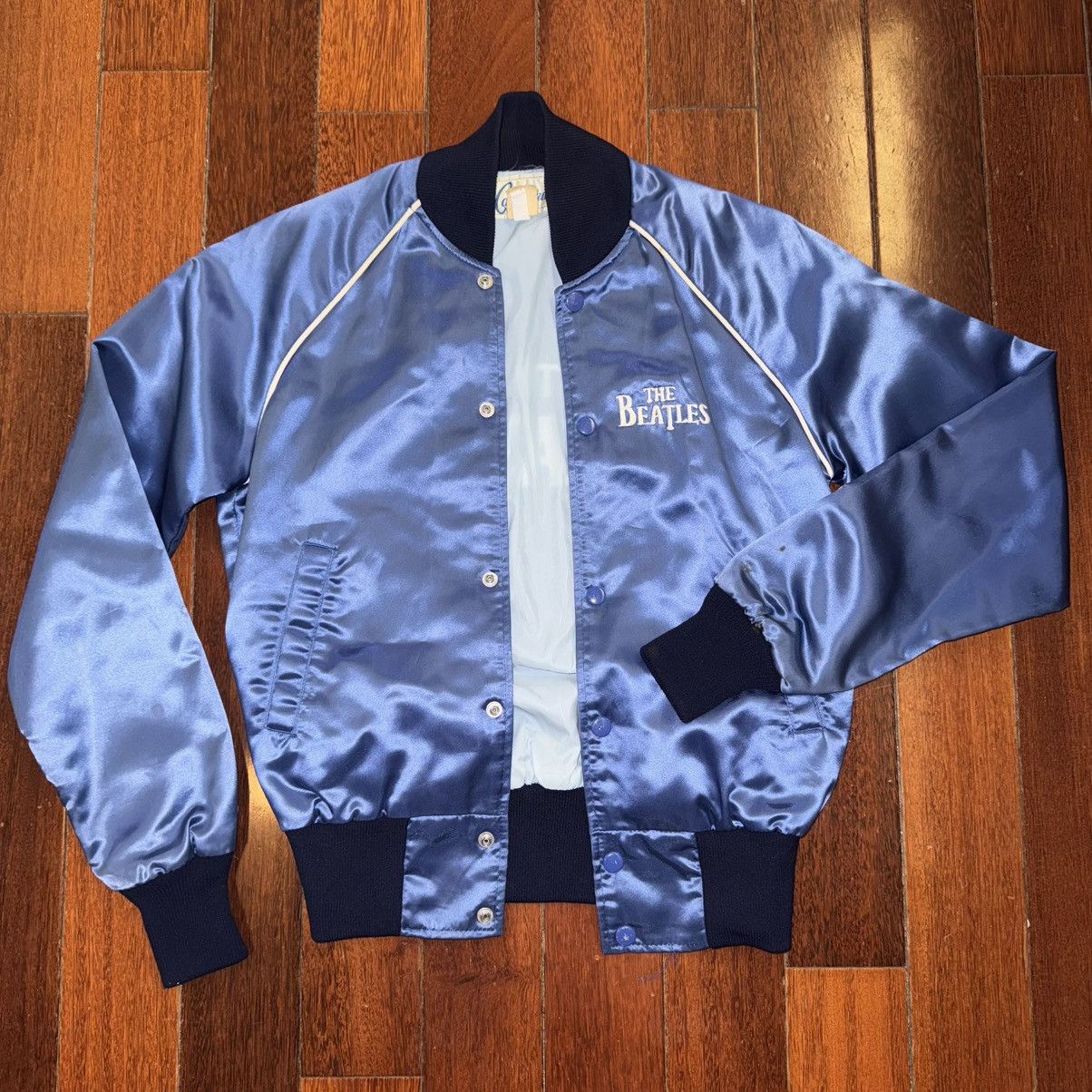 Vintage VINTAGE RARE 1970’s The Beatles Blue Bomber Jacket Size US S / EU 44-46 / 1 - 2 Thumbnail