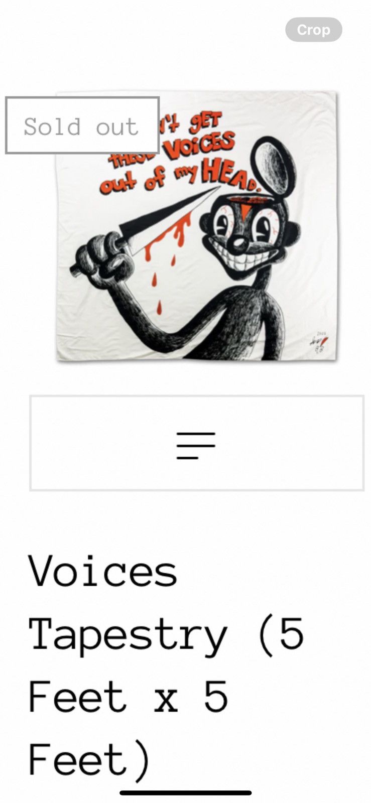 Plague Boulevard Lil Darkie x Plague Blvd Voices Tapestry (5 Feet x 5 Feet) Size ONE SIZE - 1 Thumbnail