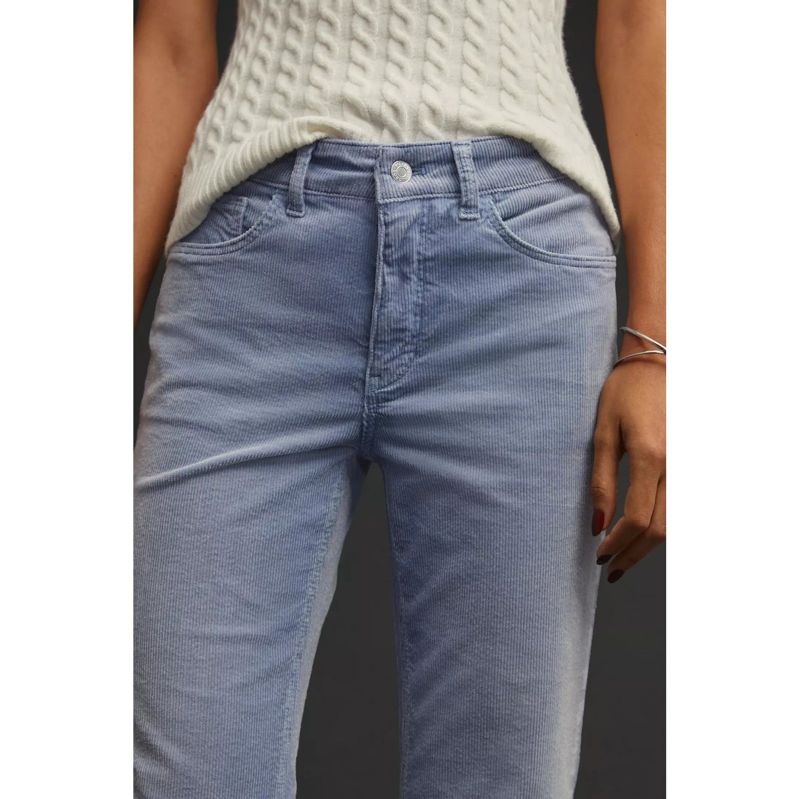 Anthropologie Anthropologie The Yaya Mid-Rise Crop Flare Corduroy J23T Size 23" - 2 Thumbnail