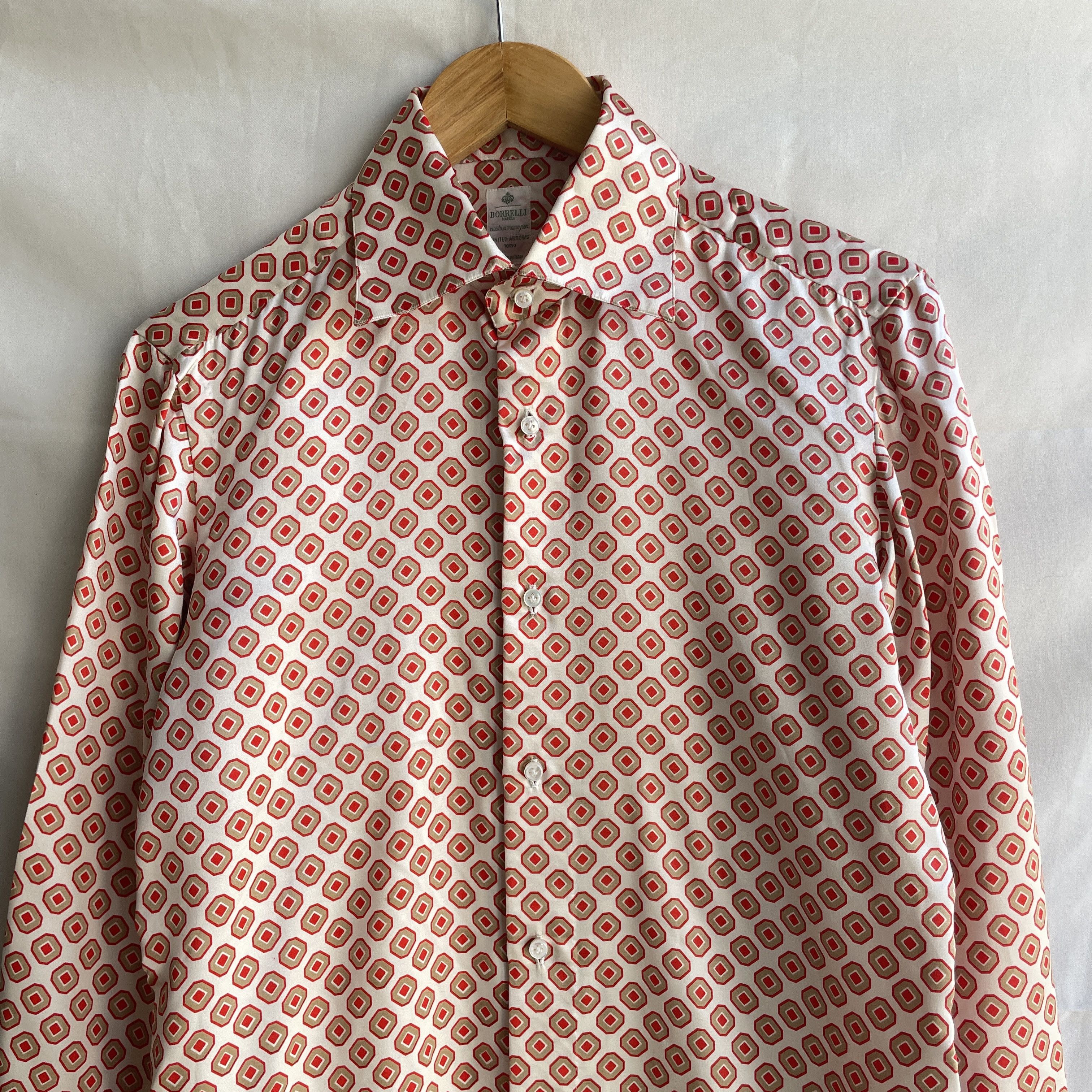 Luigi Borrelli Luigi Borrelli United Arrows Silk Geometrical Lounge Shirt Size US S / EU 44-46 / 1 - 3 Thumbnail