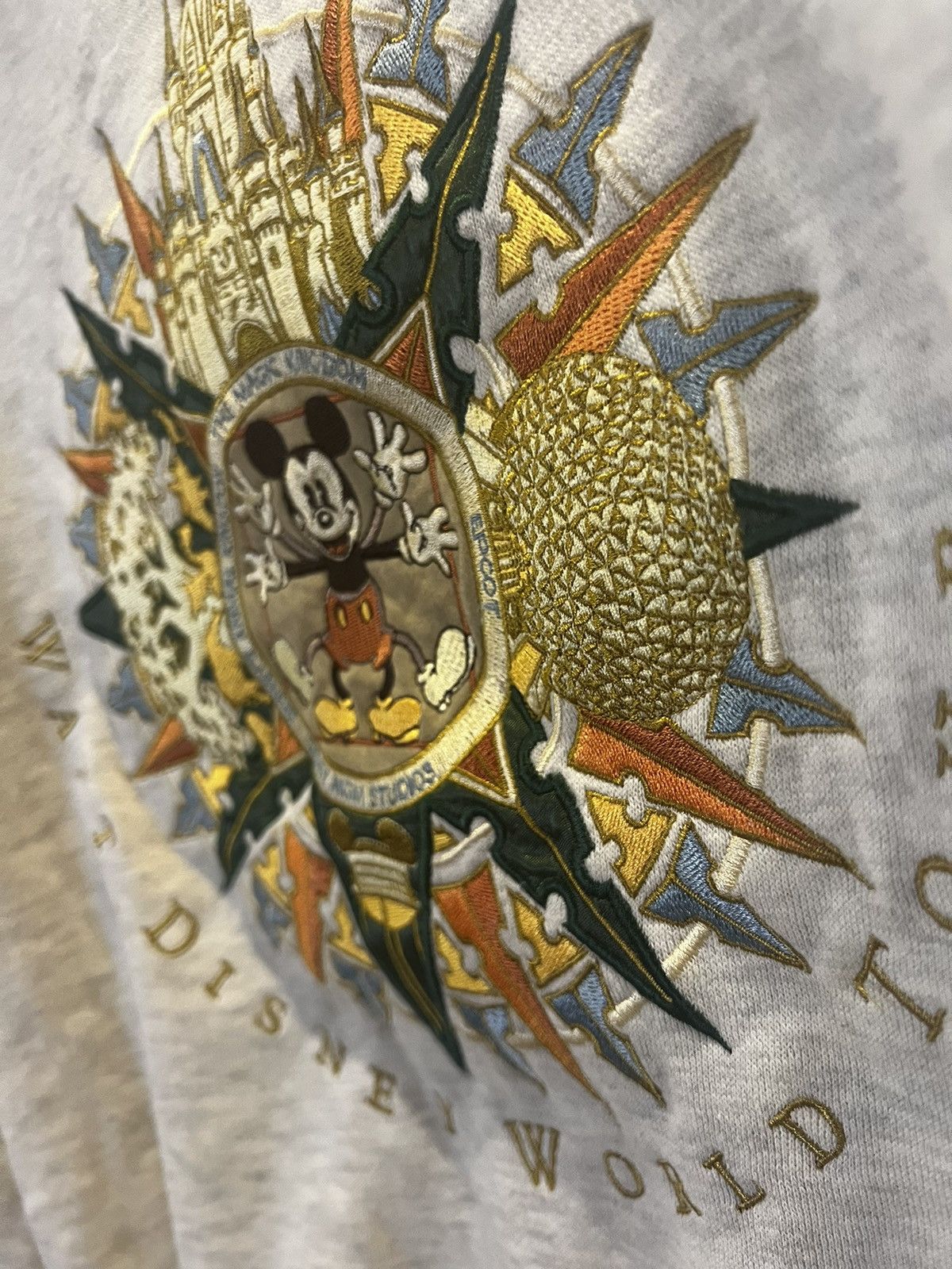 Disney × Vintage VTG 90’s Disney Mickey World Tour Embroidered Crewneck Size US S / EU 44-46 / 1 - 3 Thumbnail