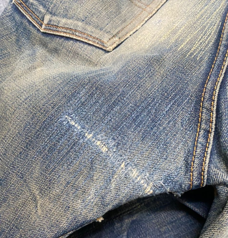 Kapital Vintage Levis 501 Selvedge Distressed Denim Size US 31 - 17 Thumbnail