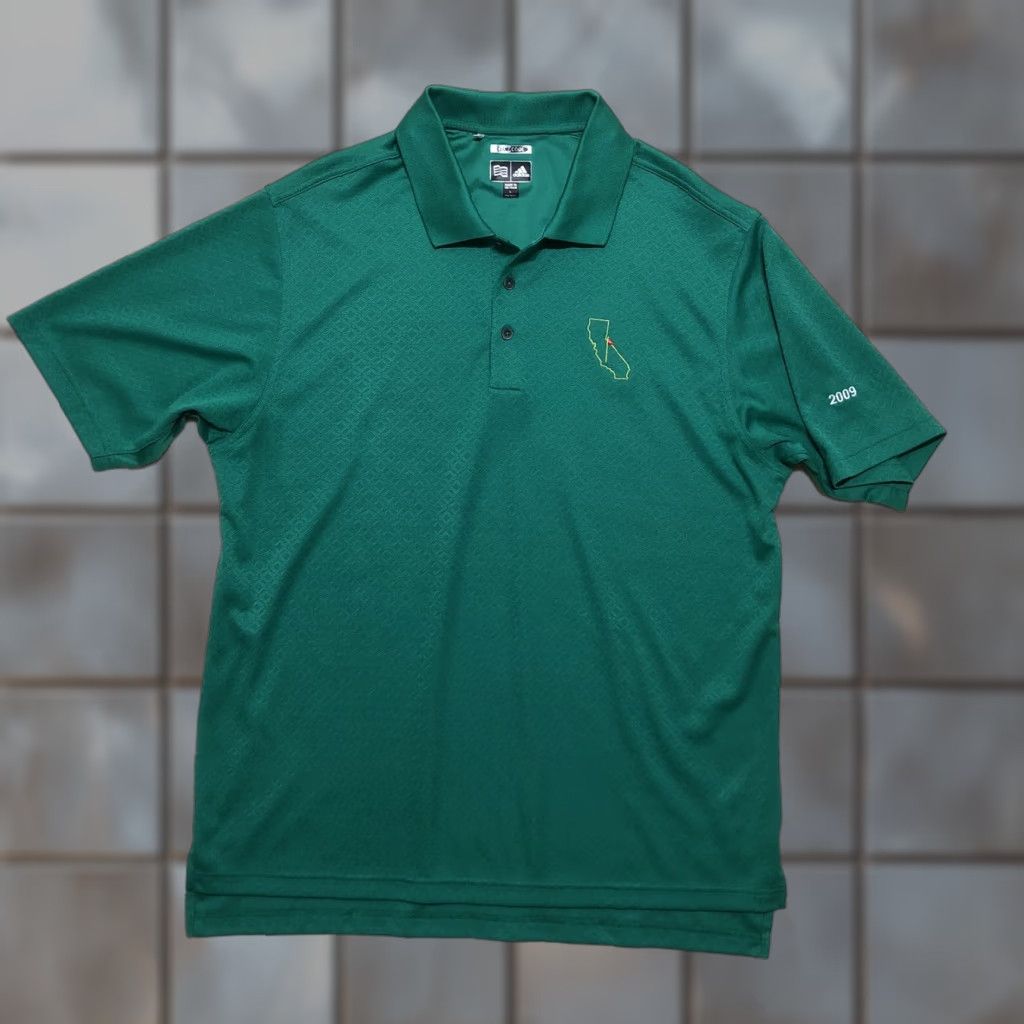 Adidas Adidas Climacool Golf Polo Shirt Green XL Mens Embroidered California State Embroidered Polo Shirt Size US XL / EU 56 / 4 - 1 Thumbnail