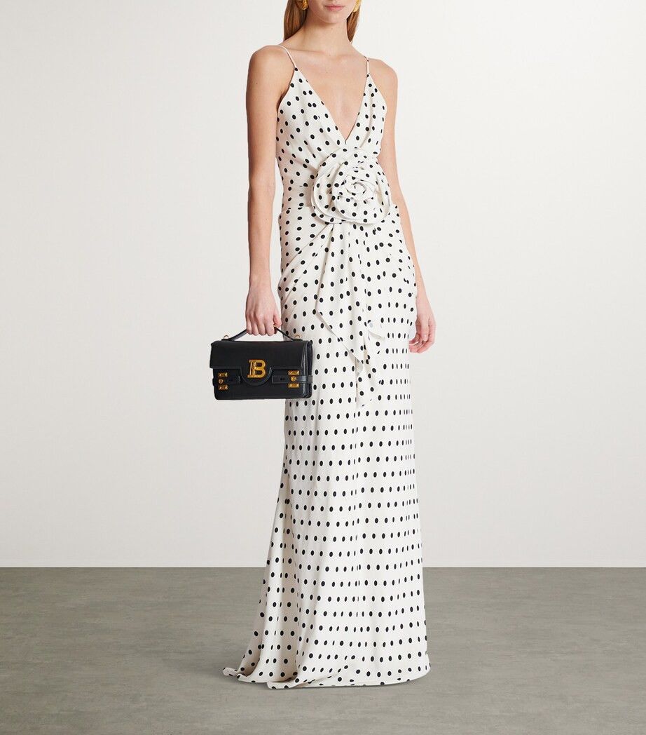 Balmain o1y0525 Maxi Dress in White/Black Size M / US 6-8 / IT 42-44 - 8 Thumbnail