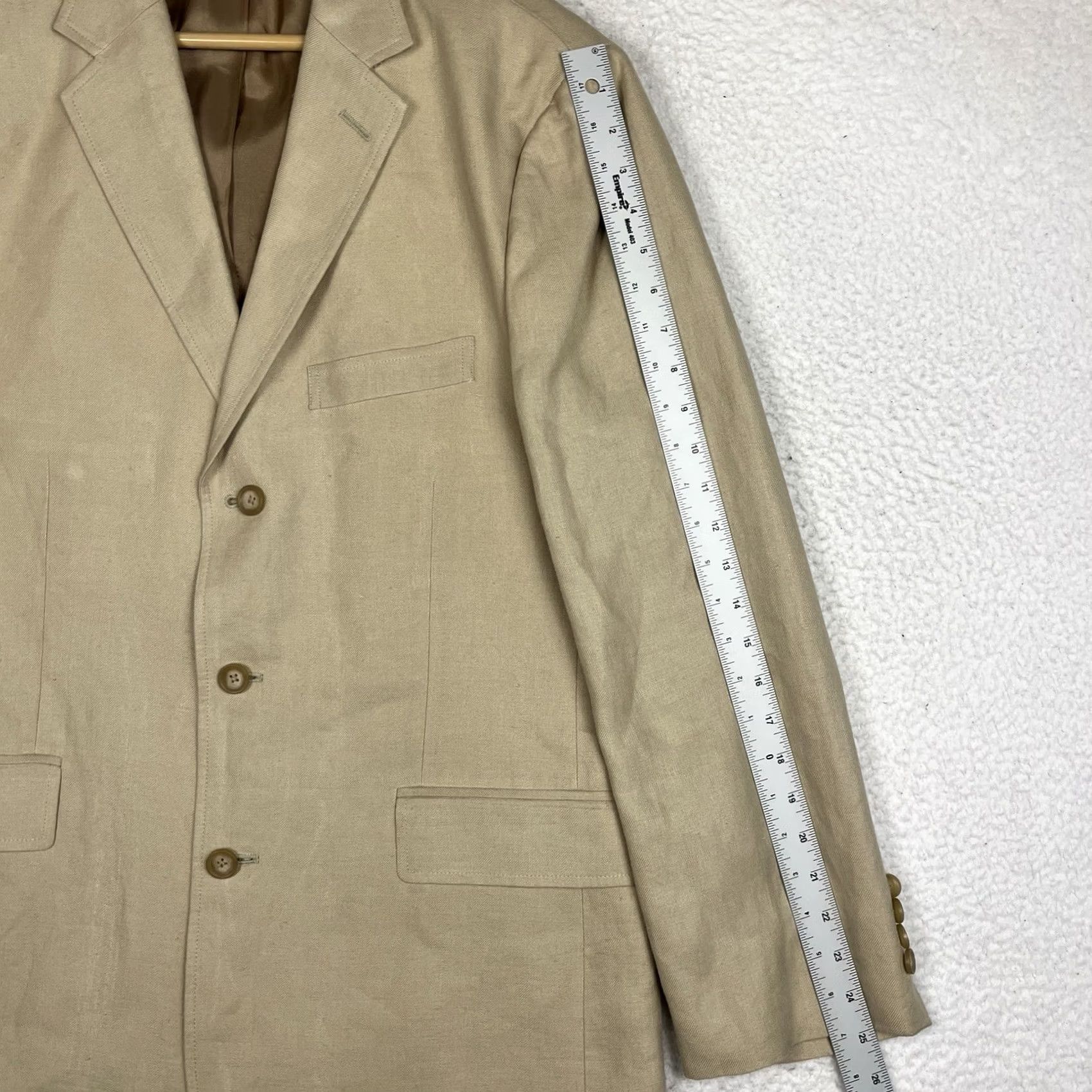 J.Crew J. Crew Suit 2 Piece Beige Tan Irish Linen 42R 36x30 Mens Size 42R - 6 Thumbnail