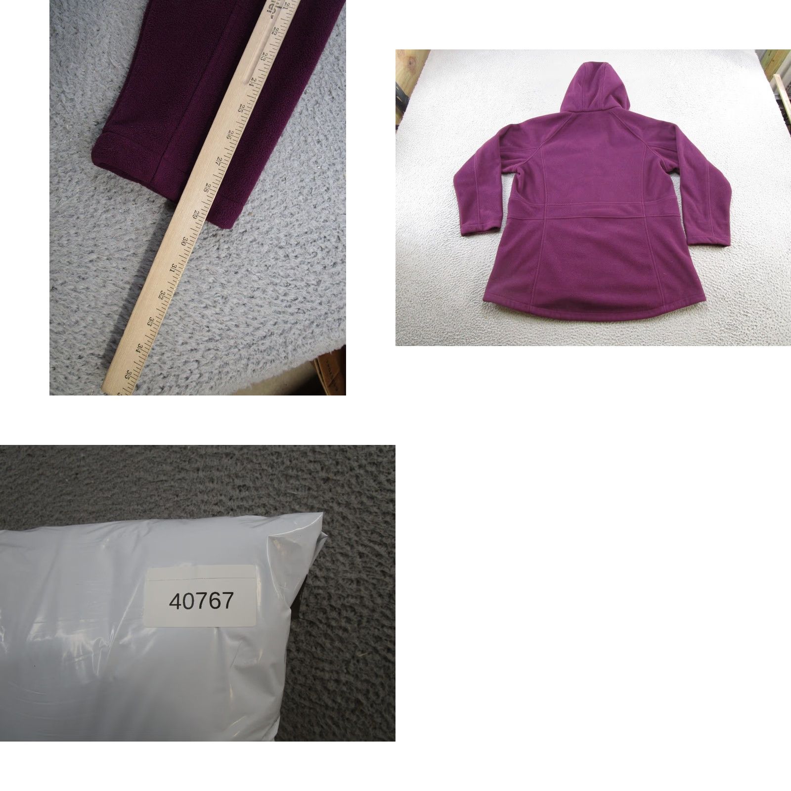 Duluth Trading Company Duluth Fleece Zip Up Hooded Jacket Womens XL Heavy Plum Purple Full Zip Size XL / US 12-14 / IT 48-50 - 8 Thumbnail