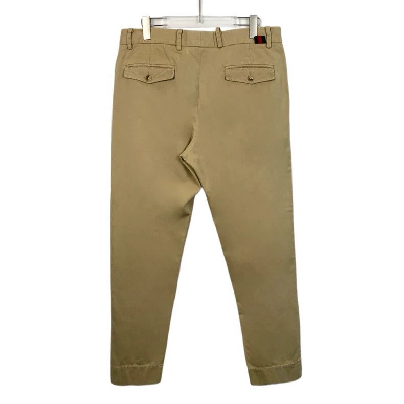 Gucci Gucci Khaki cotton straight casual trousers 2501-Nextarrow Size US 34 / EU 50 - 2 Thumbnail