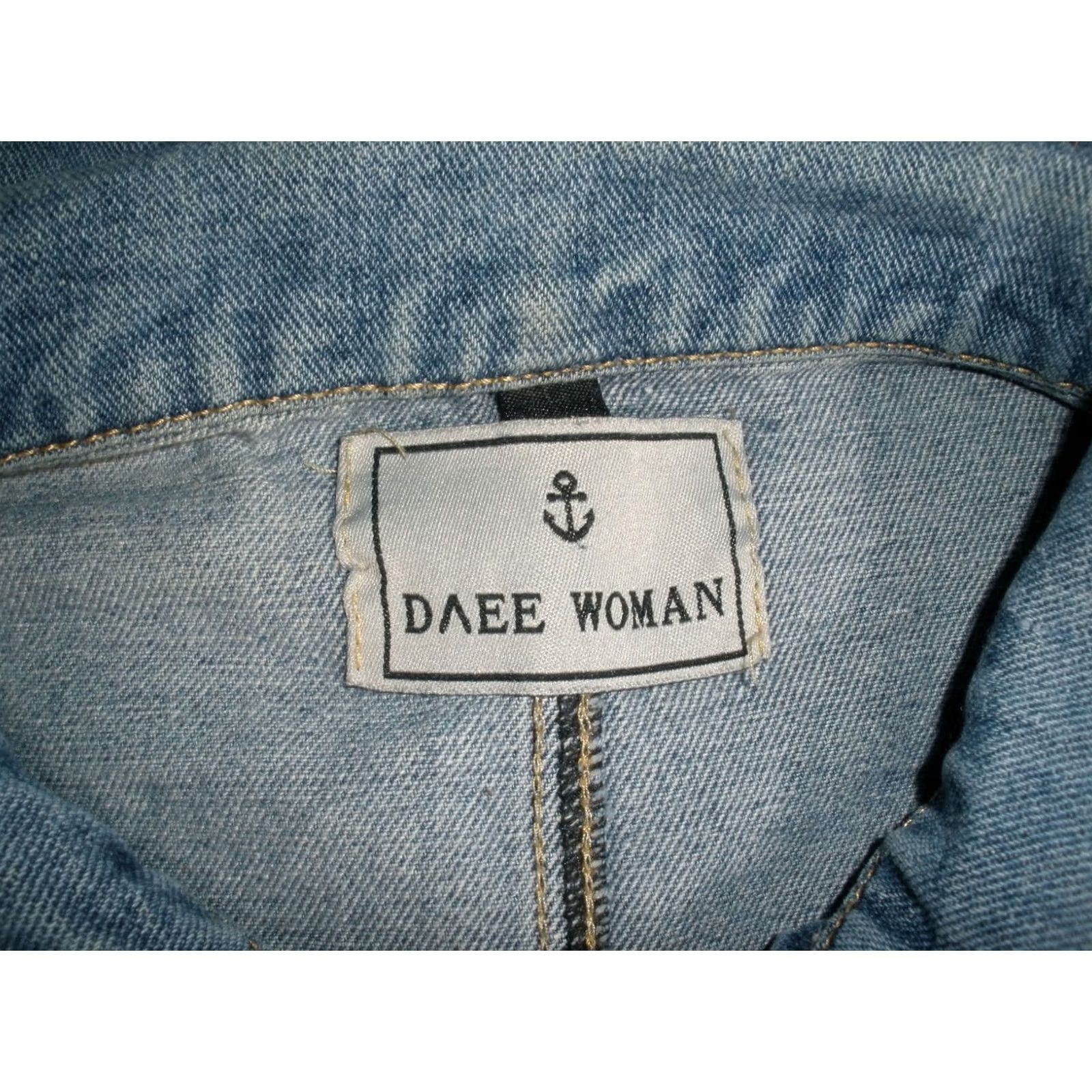 Denime Daee Woman Denim Blue Jean Jacket Button Up Womens Medium VTG Jacket Size 32" / US 10 / IT 46 - 4 Thumbnail