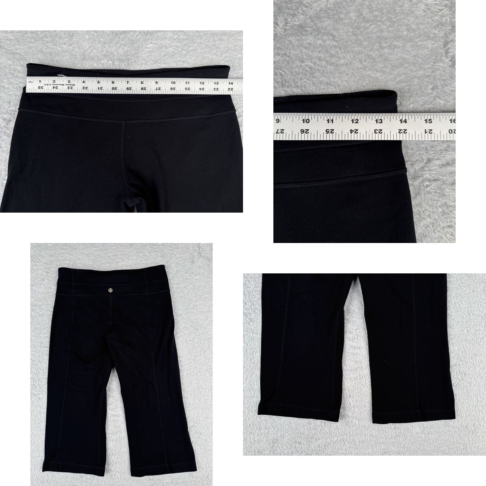 Lululemon Lululemon Pants Women 6 Black Wide-Leg Cropped 18" Inseam Yoga Casual Gym Luxtreme Pockets Zip Pocket Size 28" / US 6 / IT 42 - 8 Thumbnail