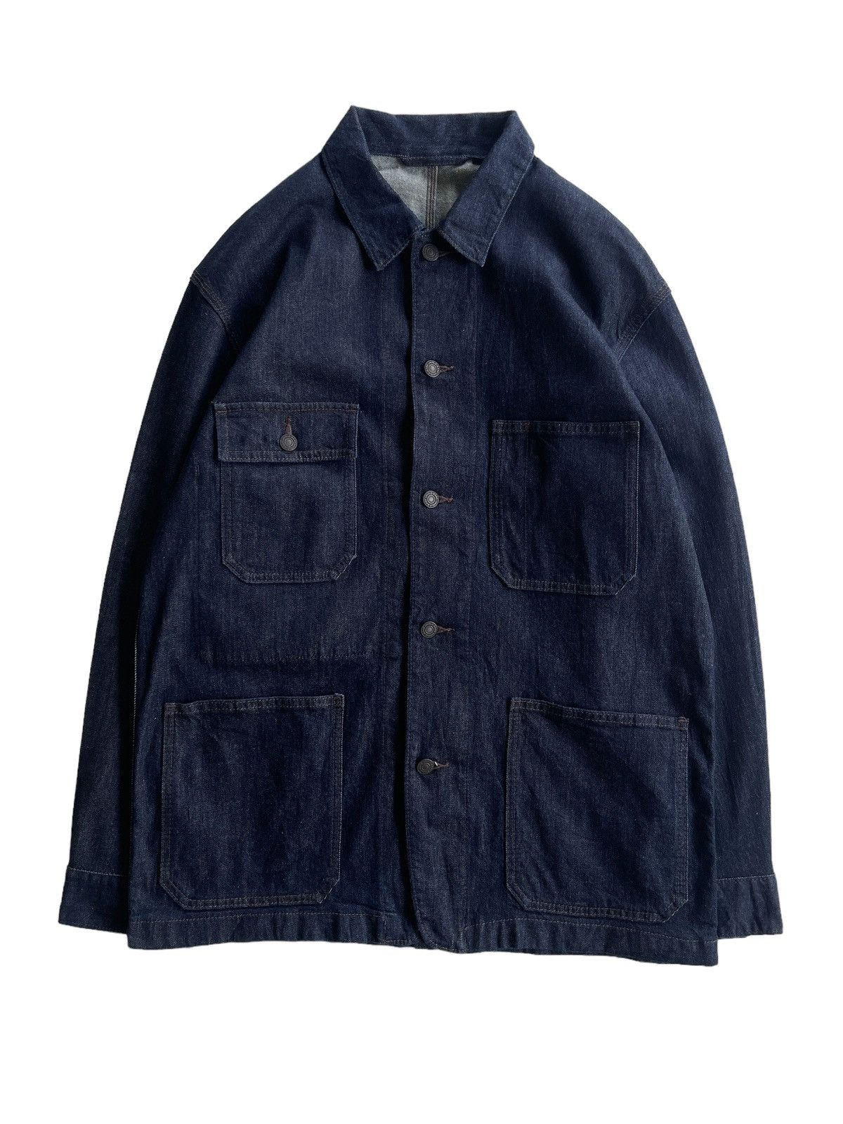 Uniqlo Men Washed Utility Workers Denim Jacket | Grailed