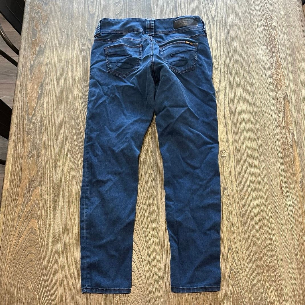 Seven 7 Seven7 Legging Jeans Mid Rise Denim Stretch Blue Size 4P Size 27" / US 4 / IT 40 - 11 Thumbnail