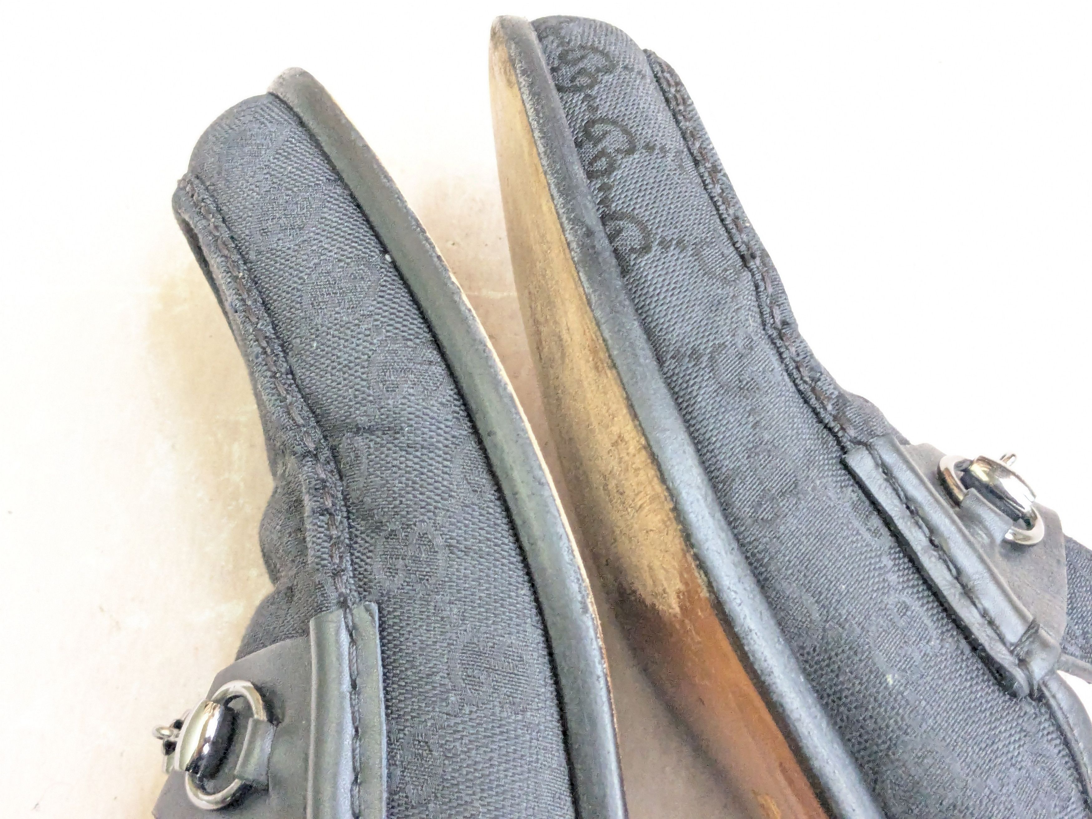 Gucci Gucci Horsebit Loafers Black 10 Monogram GG Logo Canvas Size US 10 / EU 43 - 6 Thumbnail