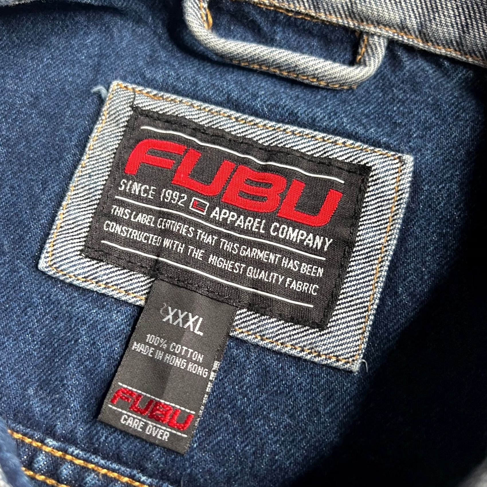 Fubu VINTAGE FUBU Denim Jacket The Collection 3XL Blue 90s Streetwear Oversized Button-Front Casual Mens Size US XXL / EU 58 / 5 - 4 Thumbnail