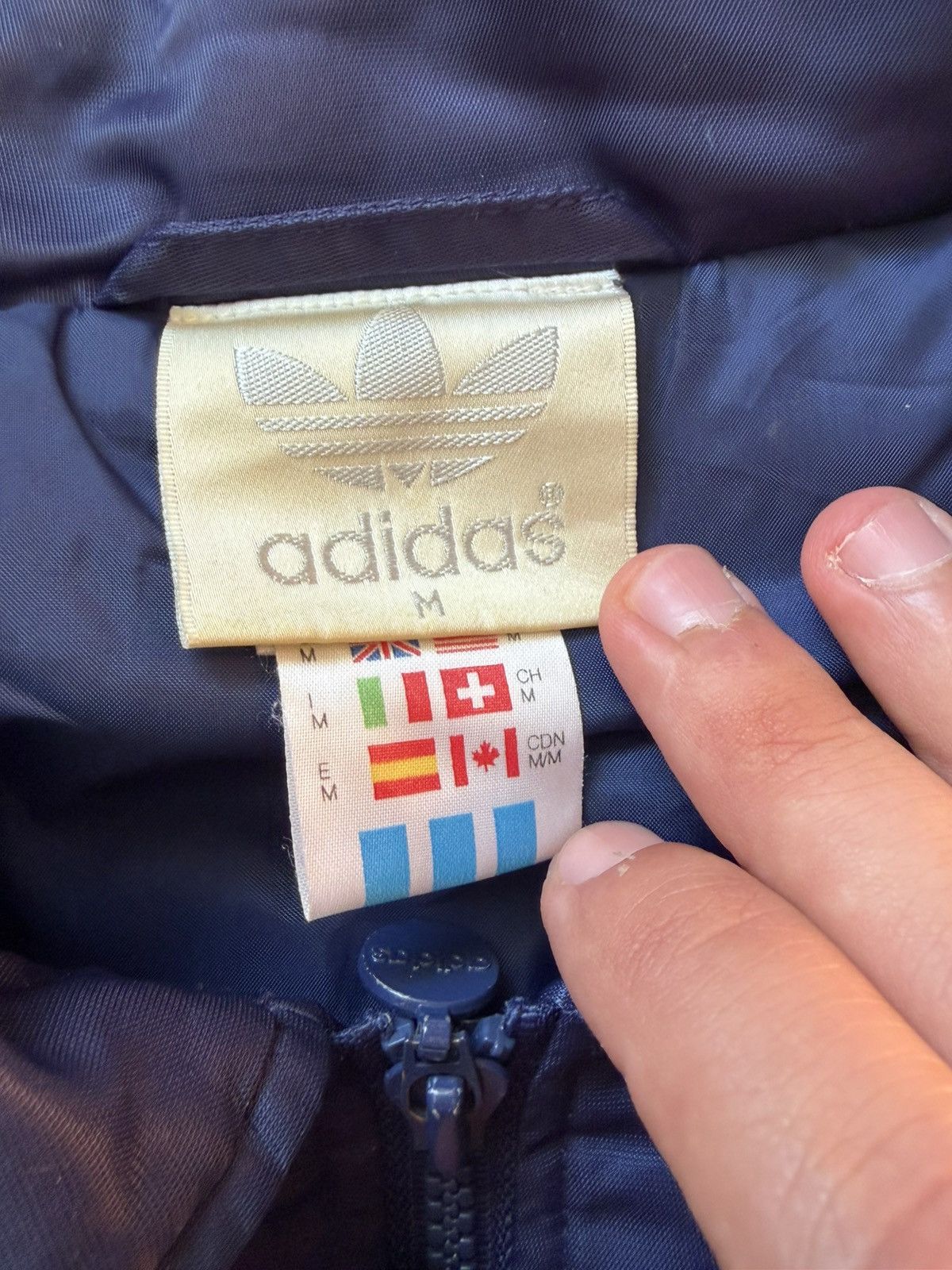 Adidas Adidas vintage retro bomber jacket 90’s big logo zip Size US L / EU 52-54 / 3 - 4 Thumbnail