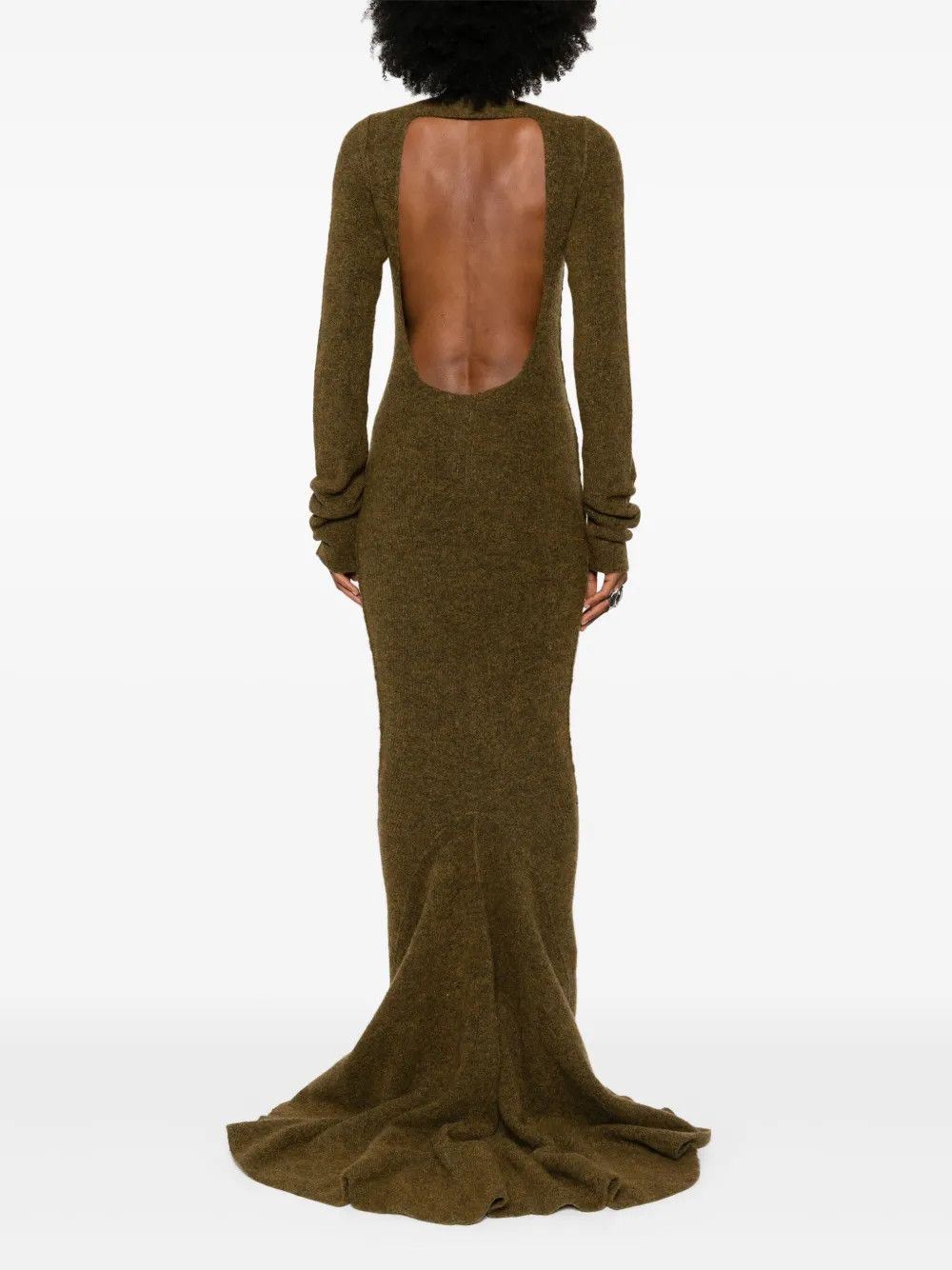 Rick Owens o1y0126 Sweater Maxi Dress in Military Green Size M / US 6-8 / IT 42-44 - 5 Thumbnail
