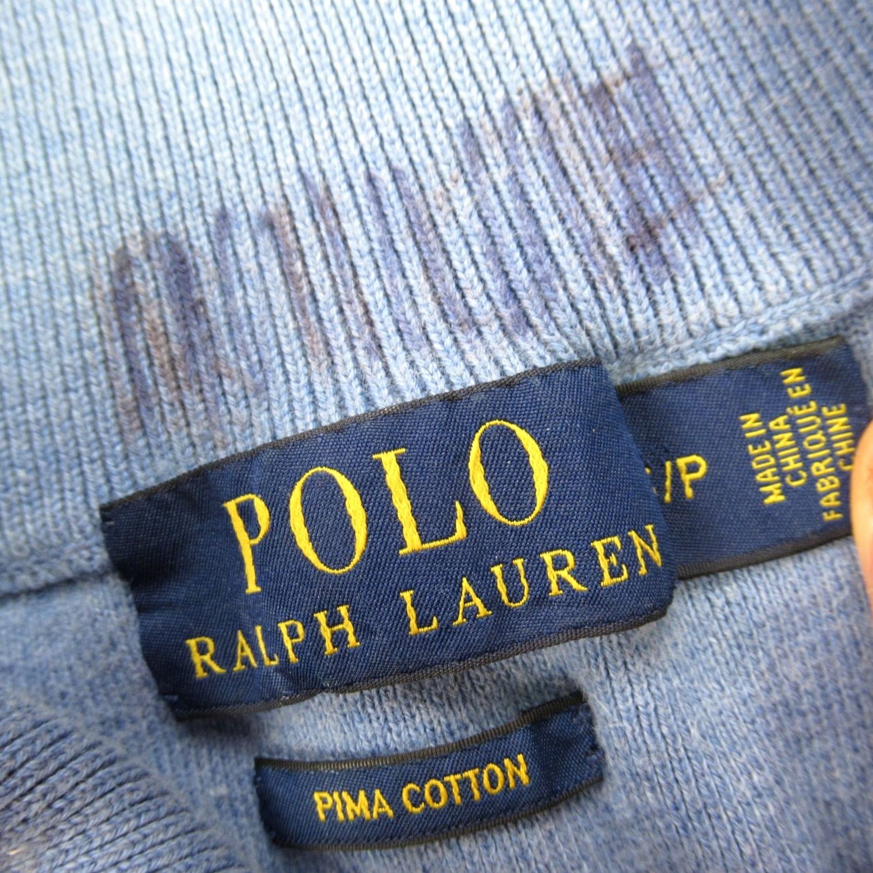 Polo Ralph Lauren VINTAGE Polo Ralph Lauren Shirt Womens Small Sleeveless Crew Neck Pullover 1/4 Zip Blue Size S / US 4 / IT 40 - 3 Thumbnail