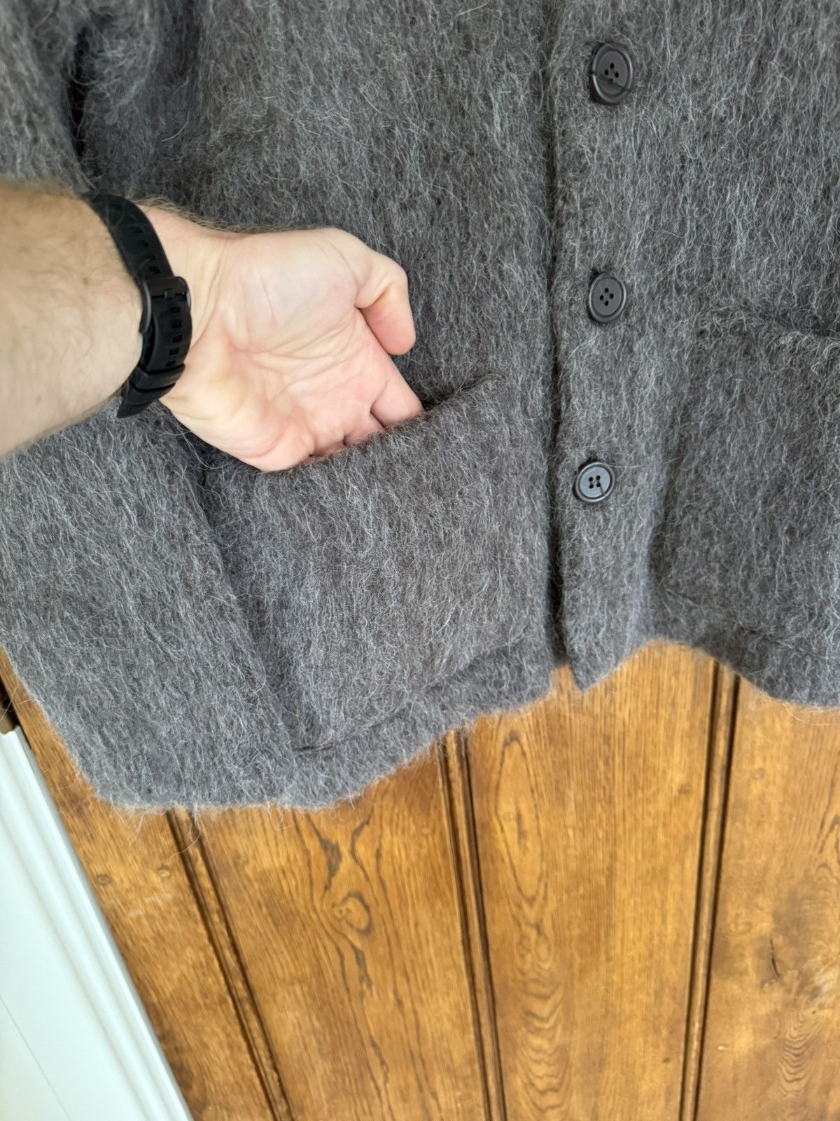 Our Legacy Grail Our Legacy mole grey mohair cardigan 44 grail Size US M / EU 48-50 / 2 - 12 Thumbnail