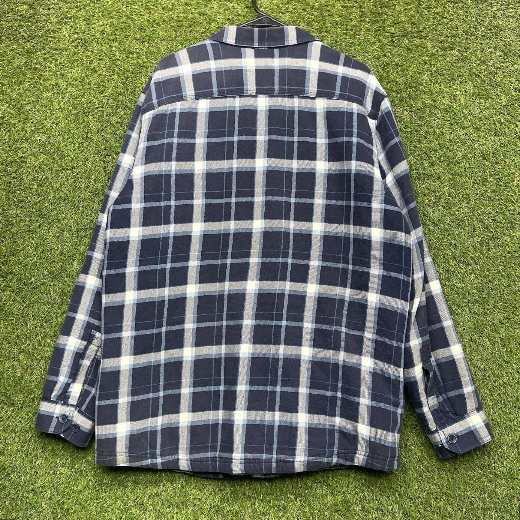 Vintage L.L. Bean Flannel Shirt Large Tall LT Blue Shacket Outdoor Hiking Workwear Mens Size US L / EU 52-54 / 3 - 3 Thumbnail