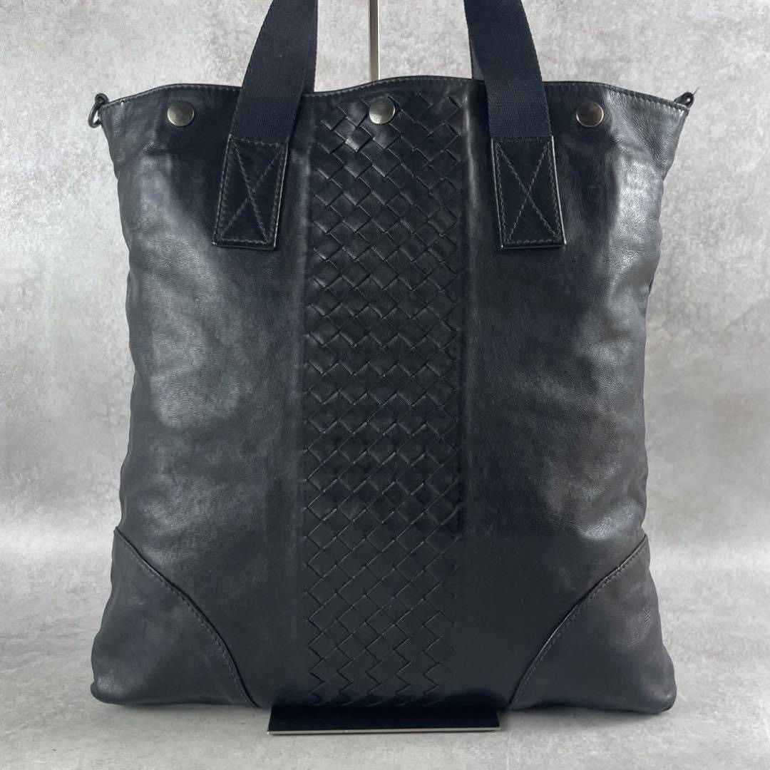 Bottega Veneta Bottega Veneta Intrecciato 2-Way Tote Bag – Black Leather Size ONE SIZE - 3 Thumbnail