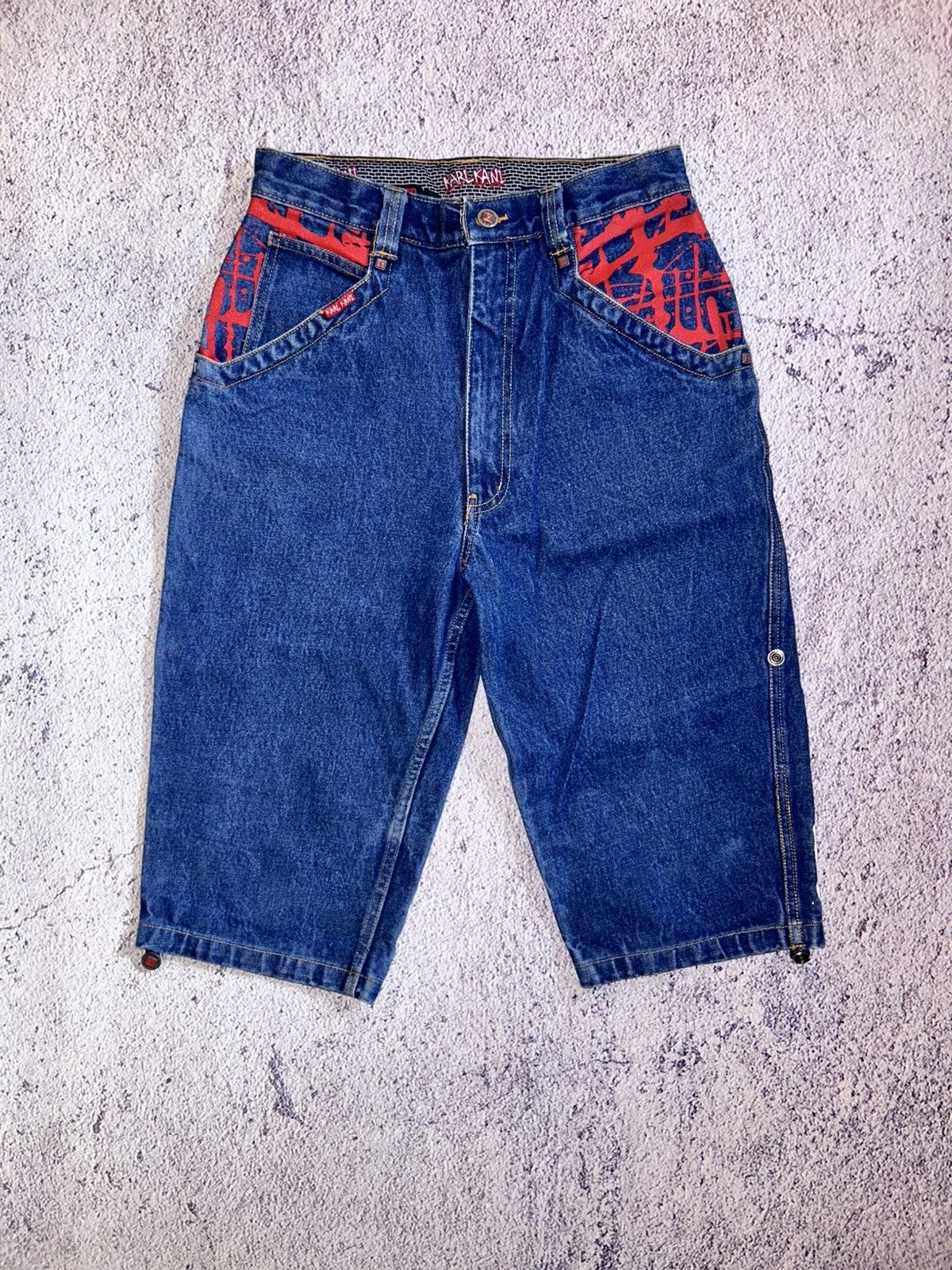 Vintage Karl Kani Vintage Very Rare Baggy Shorts Y2K Hip-Hop Sk8 Size US 28 / EU 44 - 2 Thumbnail