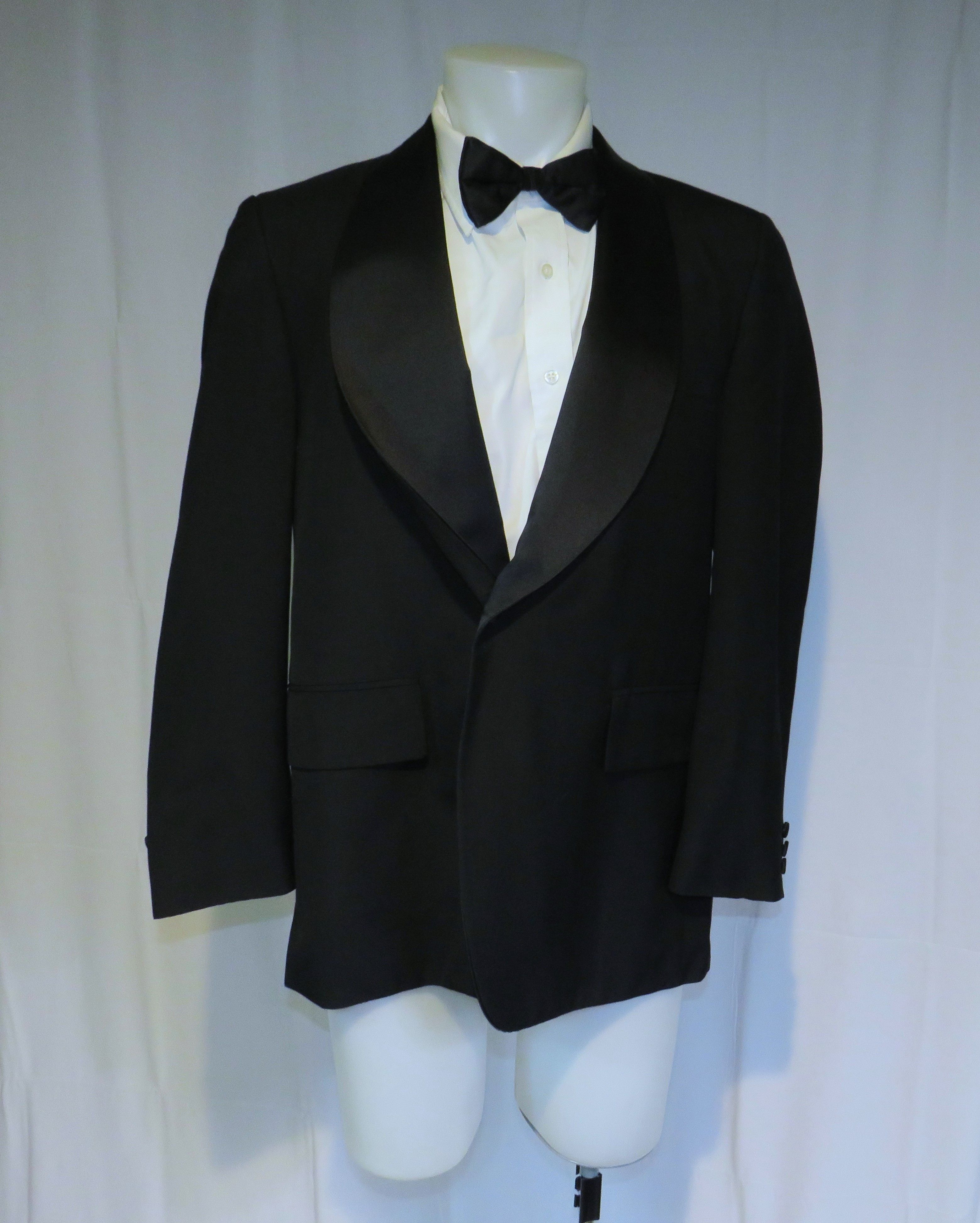 Other Chipp New Haven Black Barathea Vintage Dinner Jacket 43R Size 44R - 6 Thumbnail