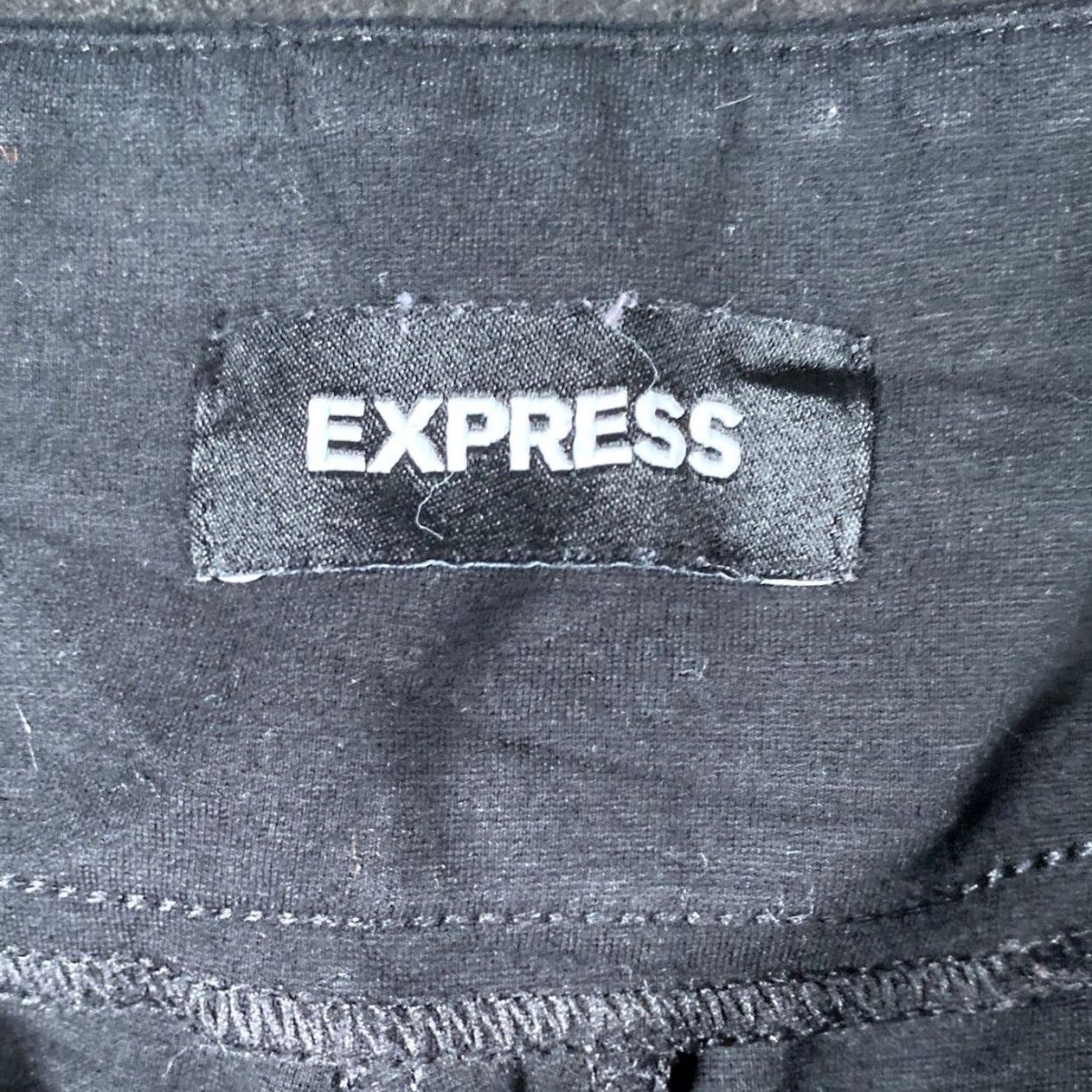 Express Express Womens Pants Black Pull On High Rise Skinny Ankle Stretch Large Size 36" / US 14 / IT 50 - 4 Thumbnail