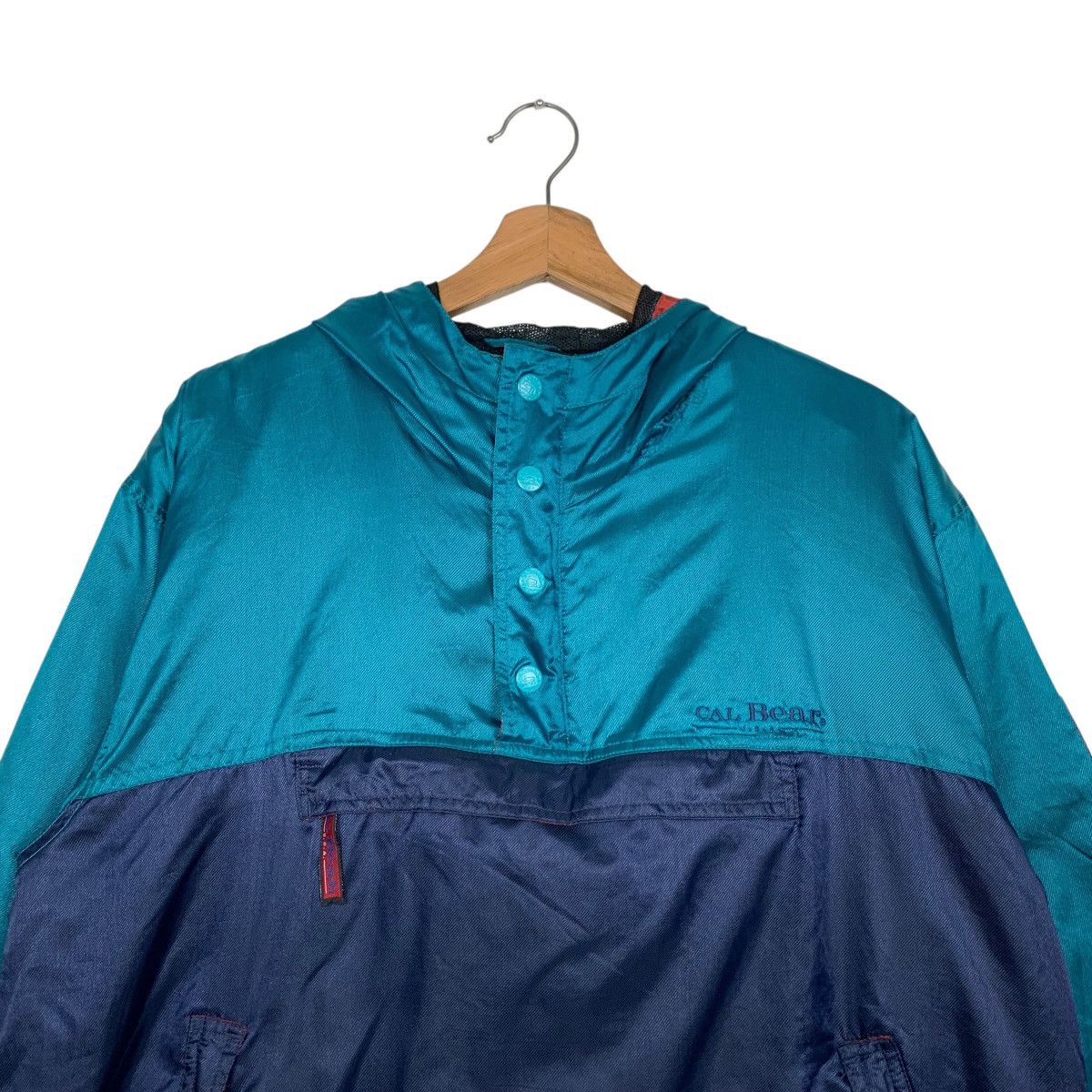 Vintage CAL BEAR USA Half Button Pullover Nylon Jacket #2769-C125 Size US M / EU 48-50 / 2 - 9 Thumbnail